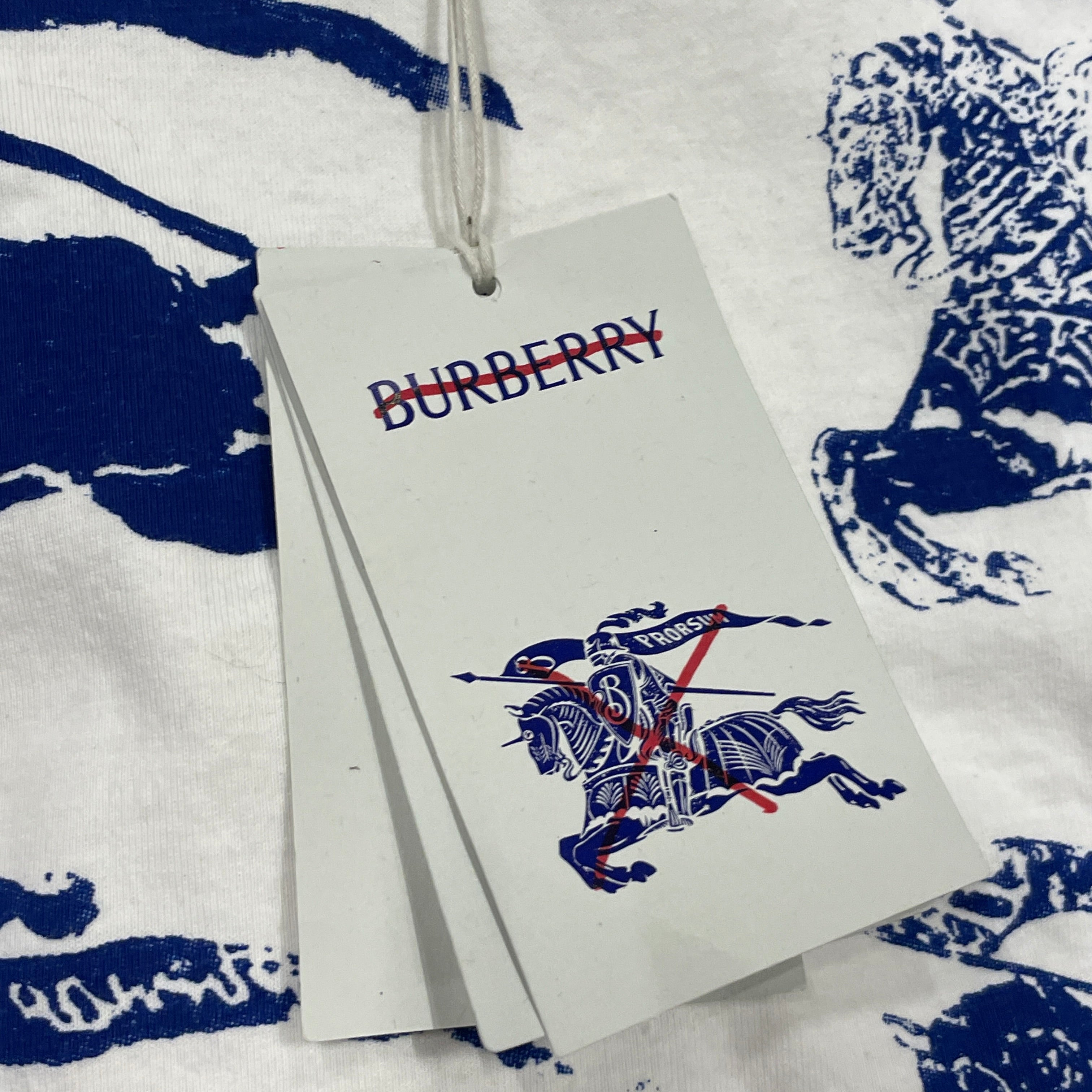 BURBERRY LONDON/T-Shirt/S/Cotton/WHT/All Over Print/ view 4
