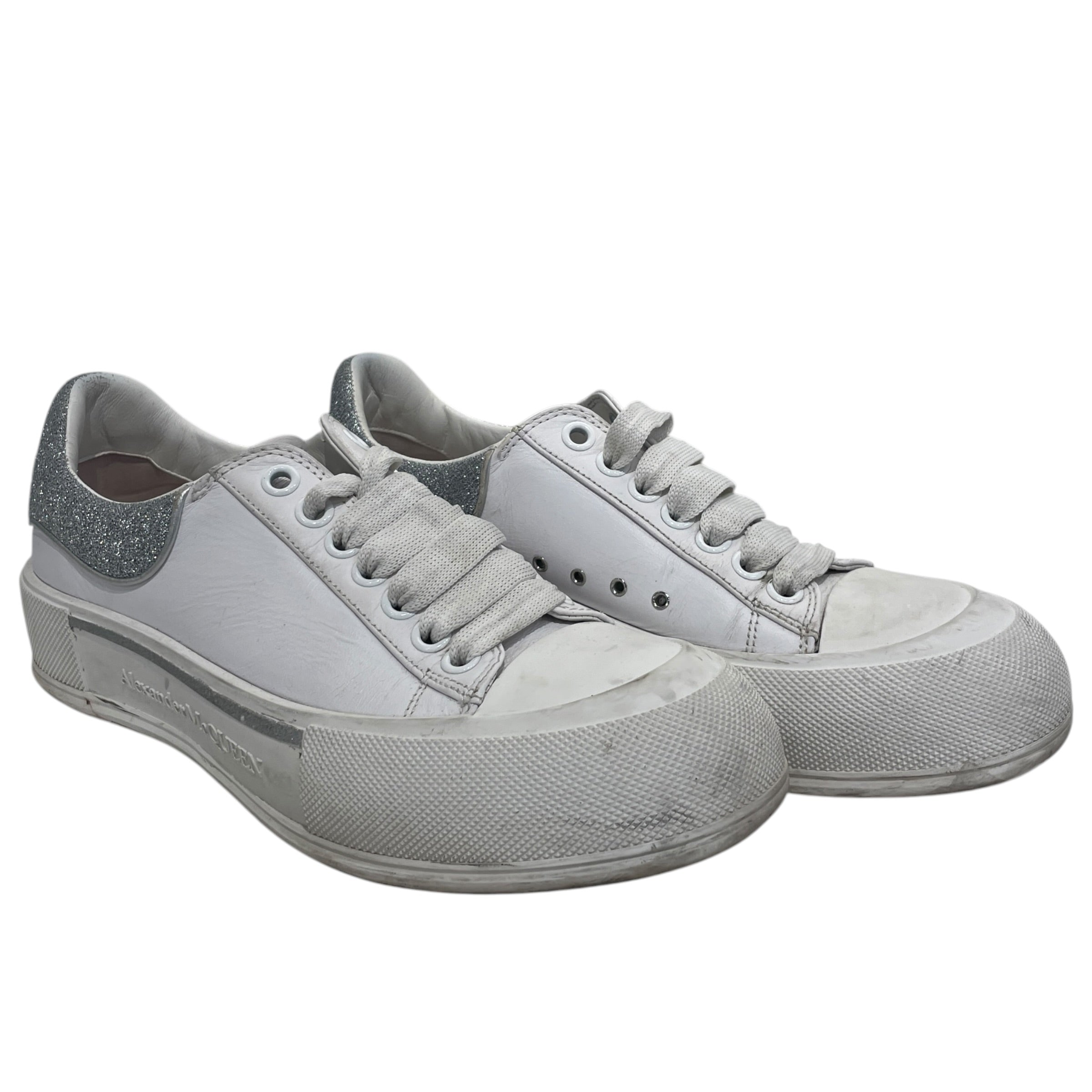 Alexander McQueen/Low-Sneakers/US 8.5/Leather/WHT/ view 1