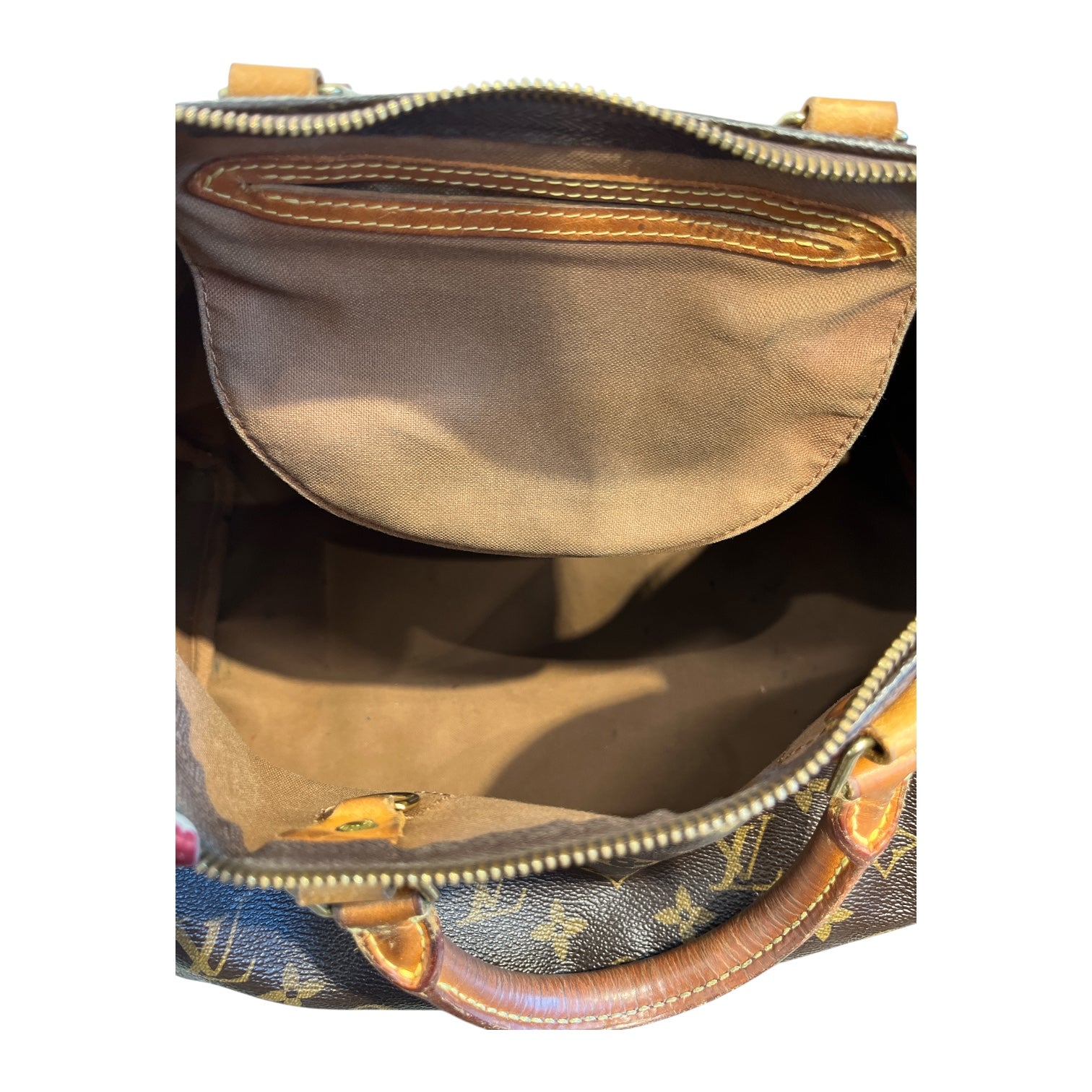 LOUIS VUITTON/Bag/Monogram/Leather/BRW/Speedy 35 view 4