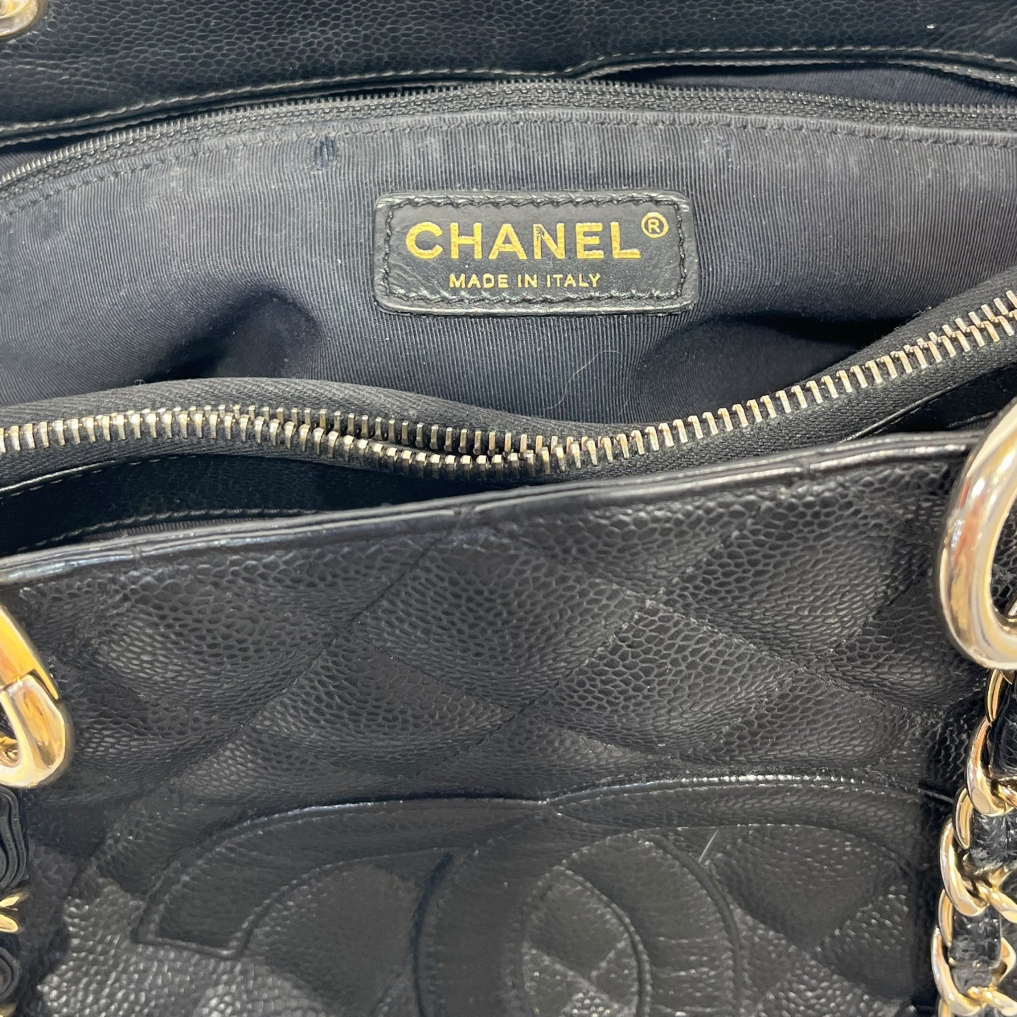 CHANEL/Hand Bag/Leather/BLK/caviar grand shoppig tote view 5