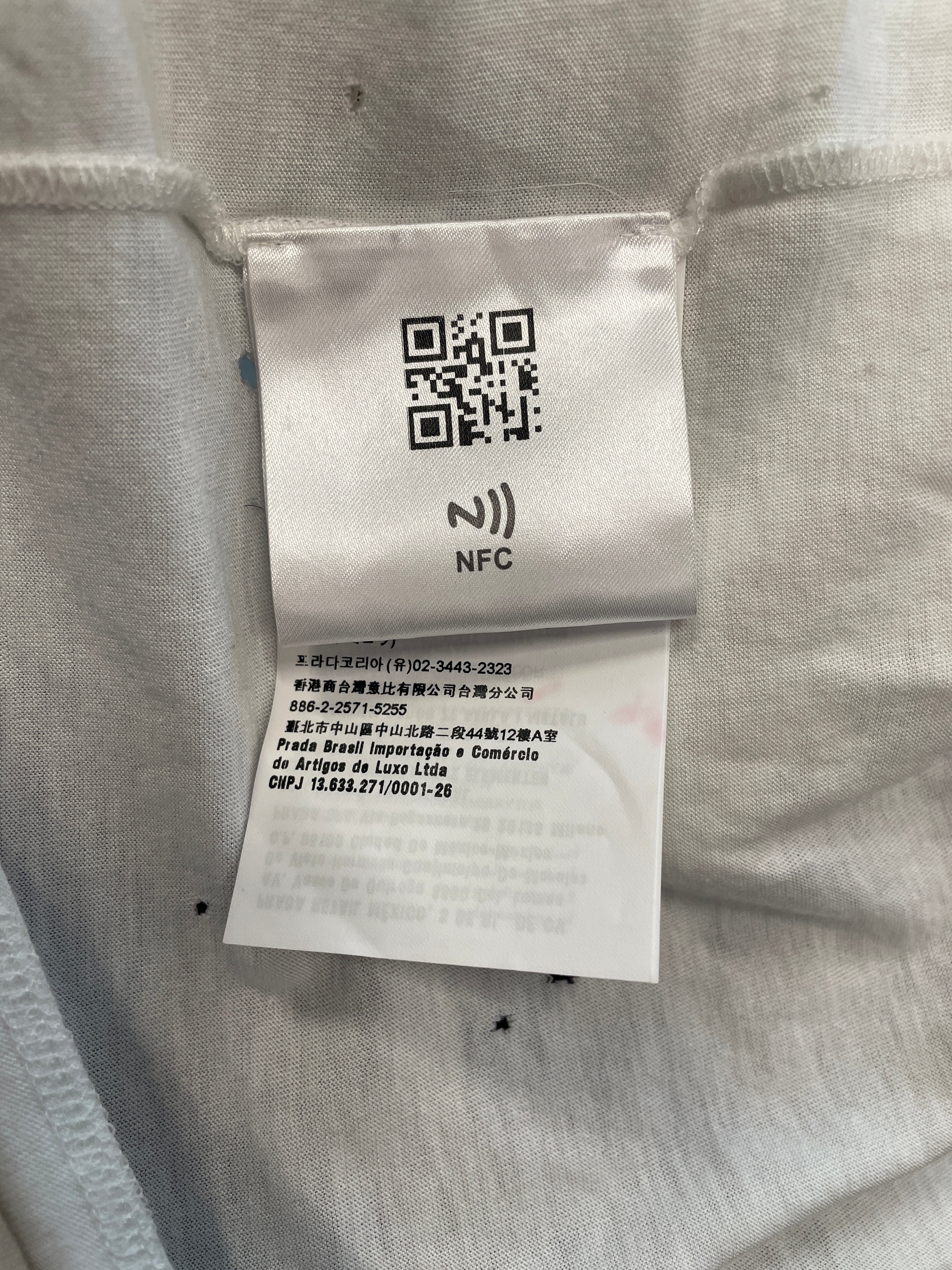 MIU MIU/T-Shirt/S/Cotton/WHT/RHINESTONE NECK\BACK ZIP view 5