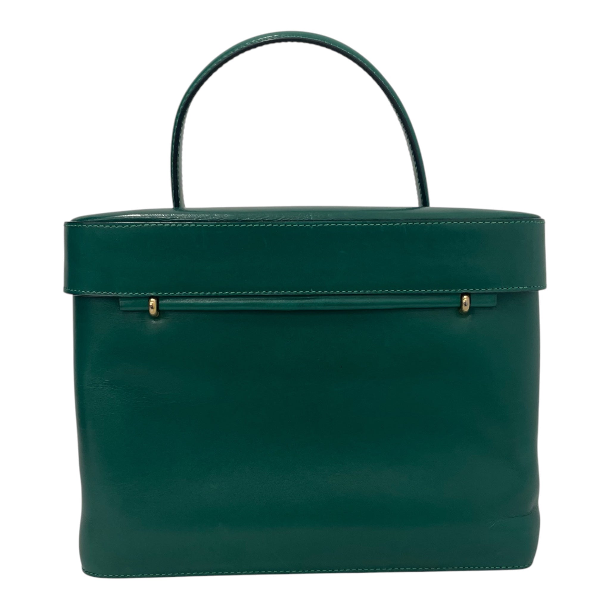 CELINE/Tote Bag/Cowhide/GRN/GOLDMETALLABEL view 2
