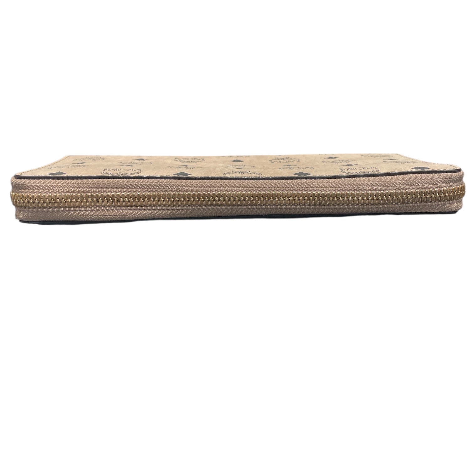 MCM/Long Wallet/Monogram/BEG/gold zipper view 3