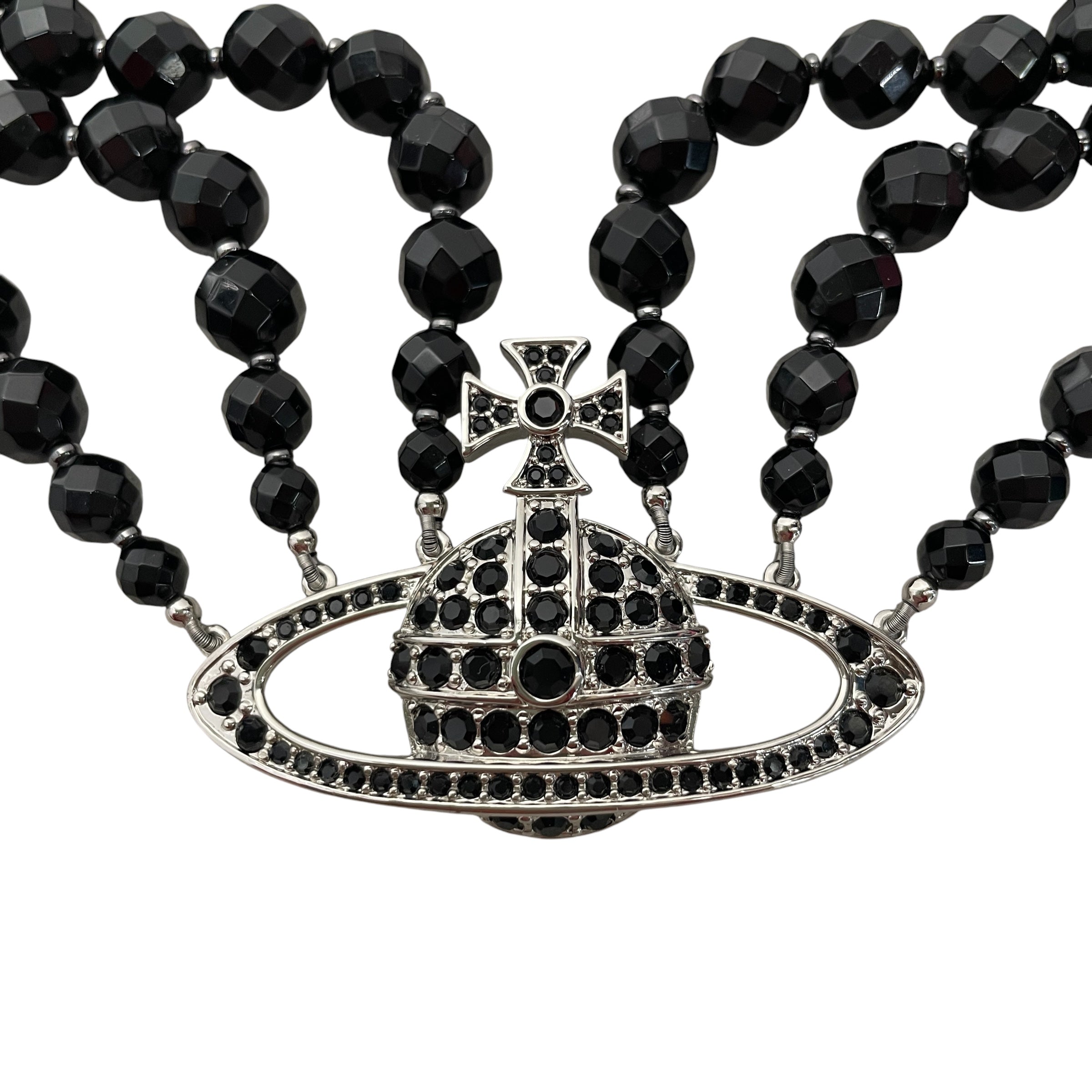 Vivienne Westwood/Necklace/BLK/L's/BLACK THREE ROPE view 2