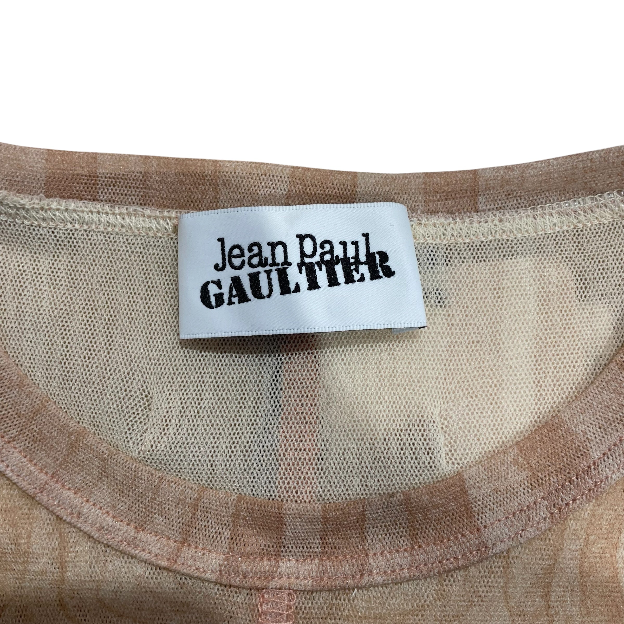Jean Paul Gaultier/Tunic Dress/XL/Iridescent/Nylon/BEG/ view 3