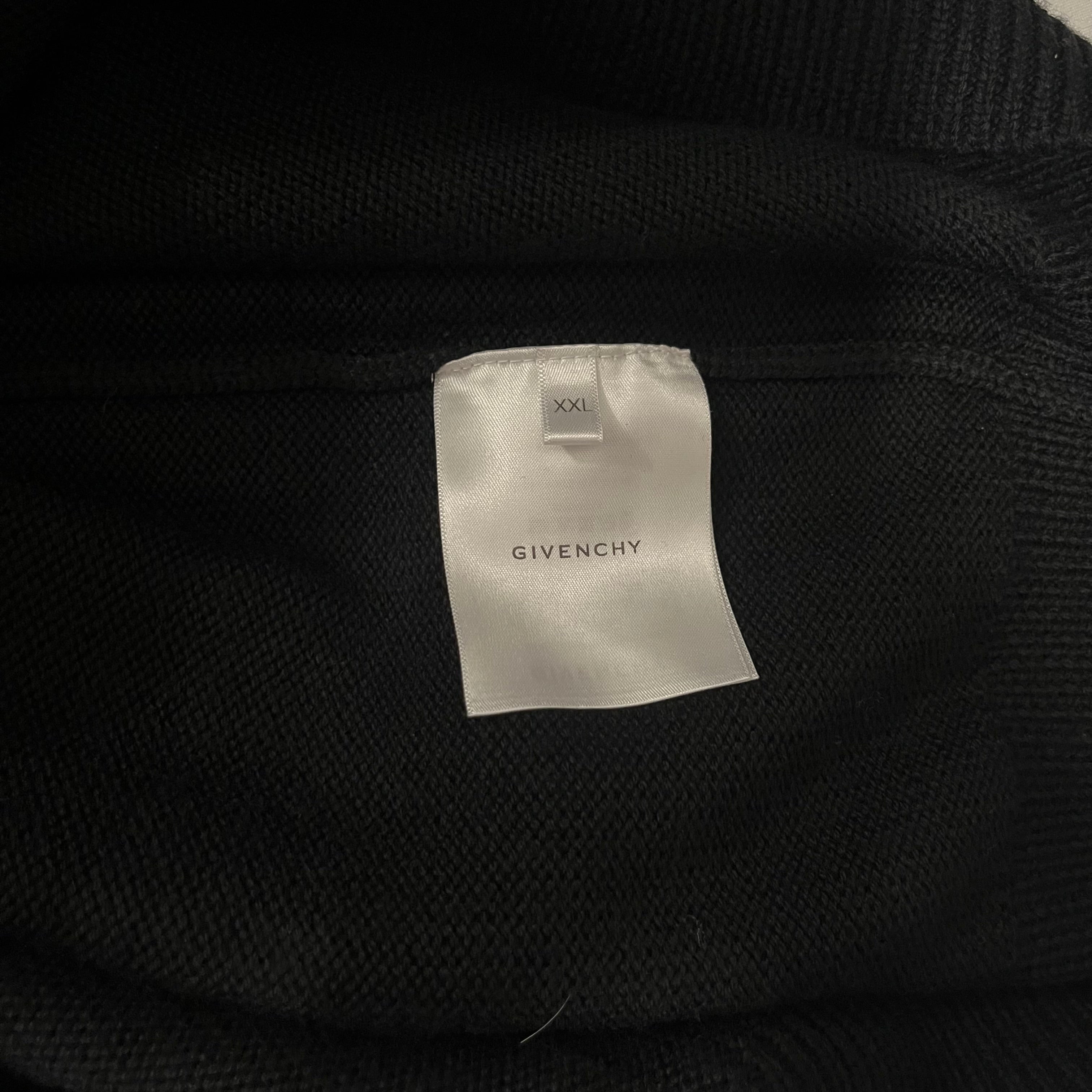 GIVENCHY/Heavy Sweater/L/Stripe/Wool/BLK/intarsia logo view 5