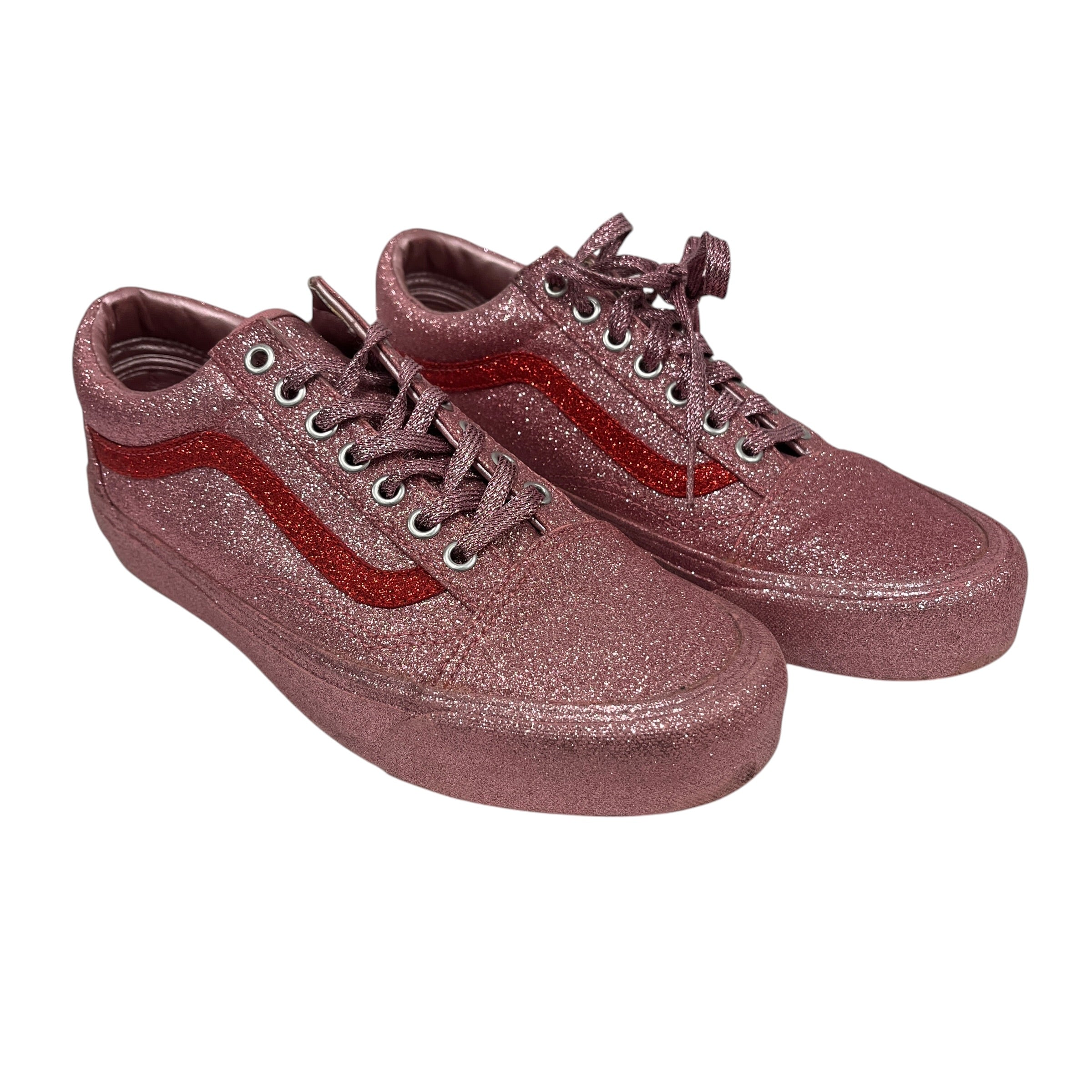 VANS/OPENING CEREMONY/Low-Sneakers/US 8.5/Glitter/Cotton/PNK/Old Skool LX view 1