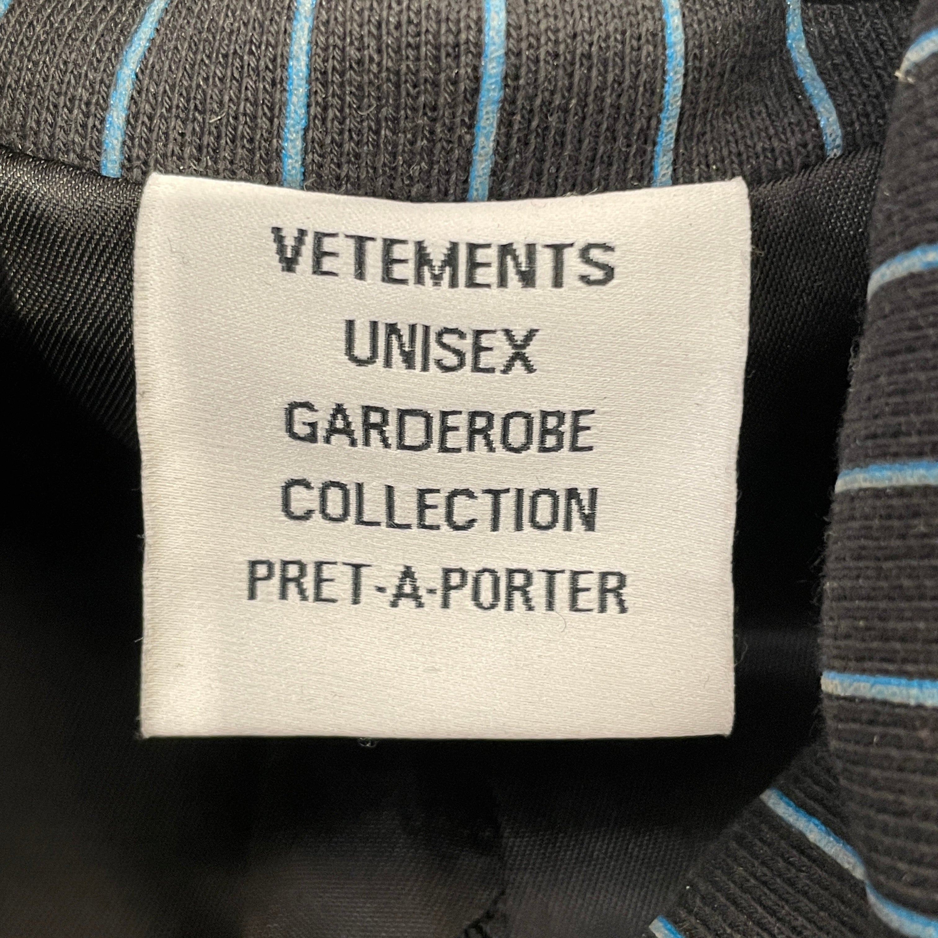 VETEMENTS/Jacket/S/Cotton/BLK/Stripe/PINSTRIPE view 3
