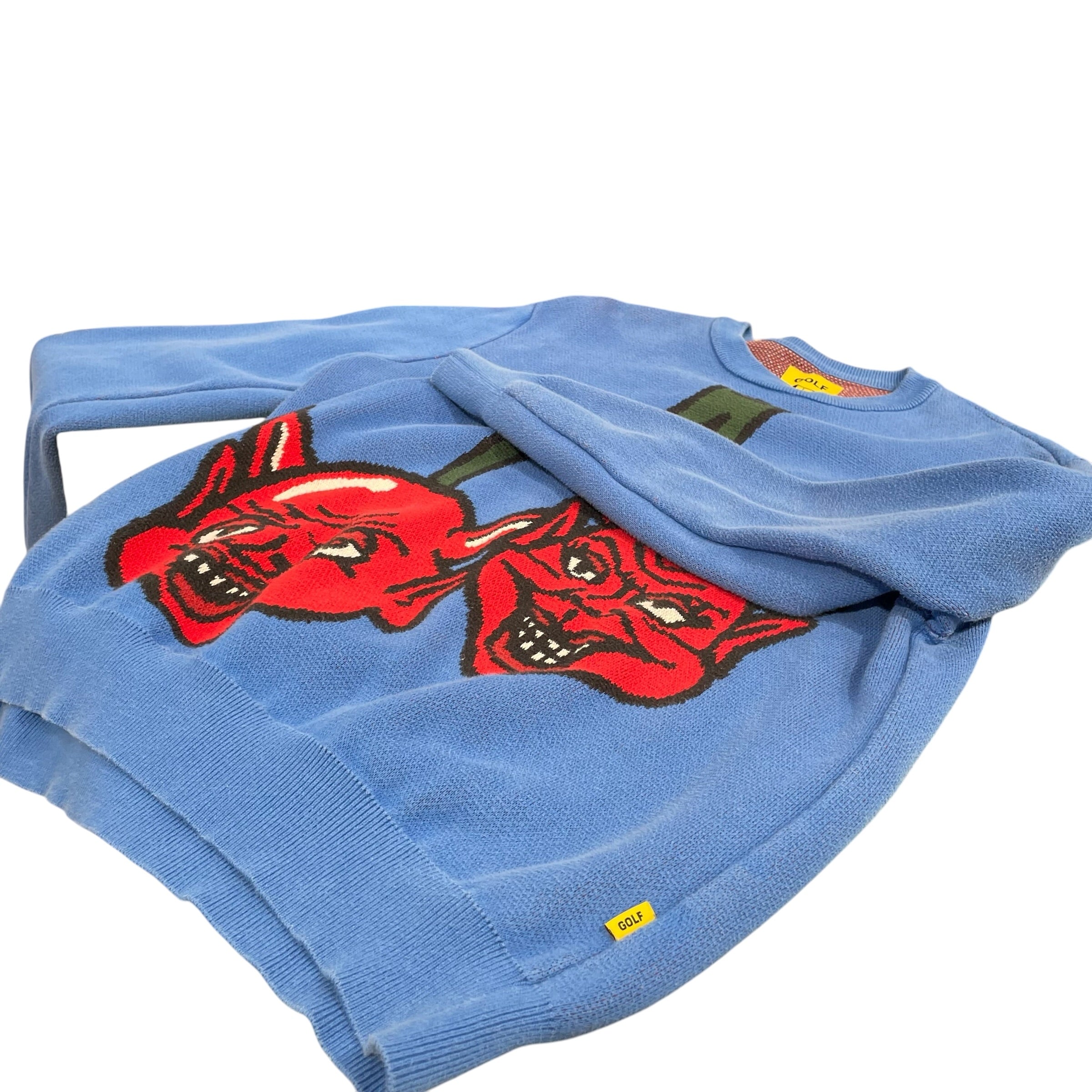 GOLF WANG/Sweater/L/Graphic/Cotton/BLU/Devil Cherry Jacquard view 6