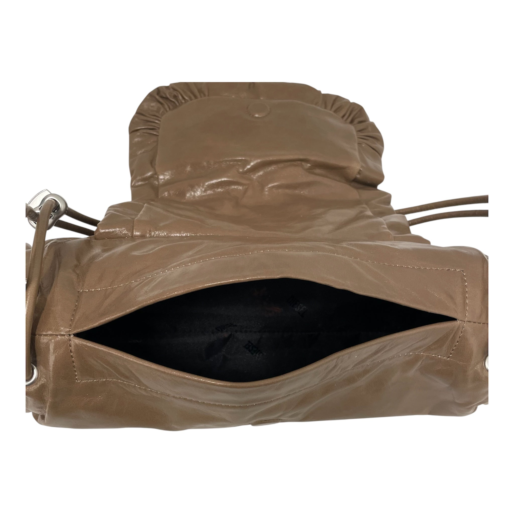 DIESEL/Tote Bag/Leather/KHK/SCRUNCH view 3