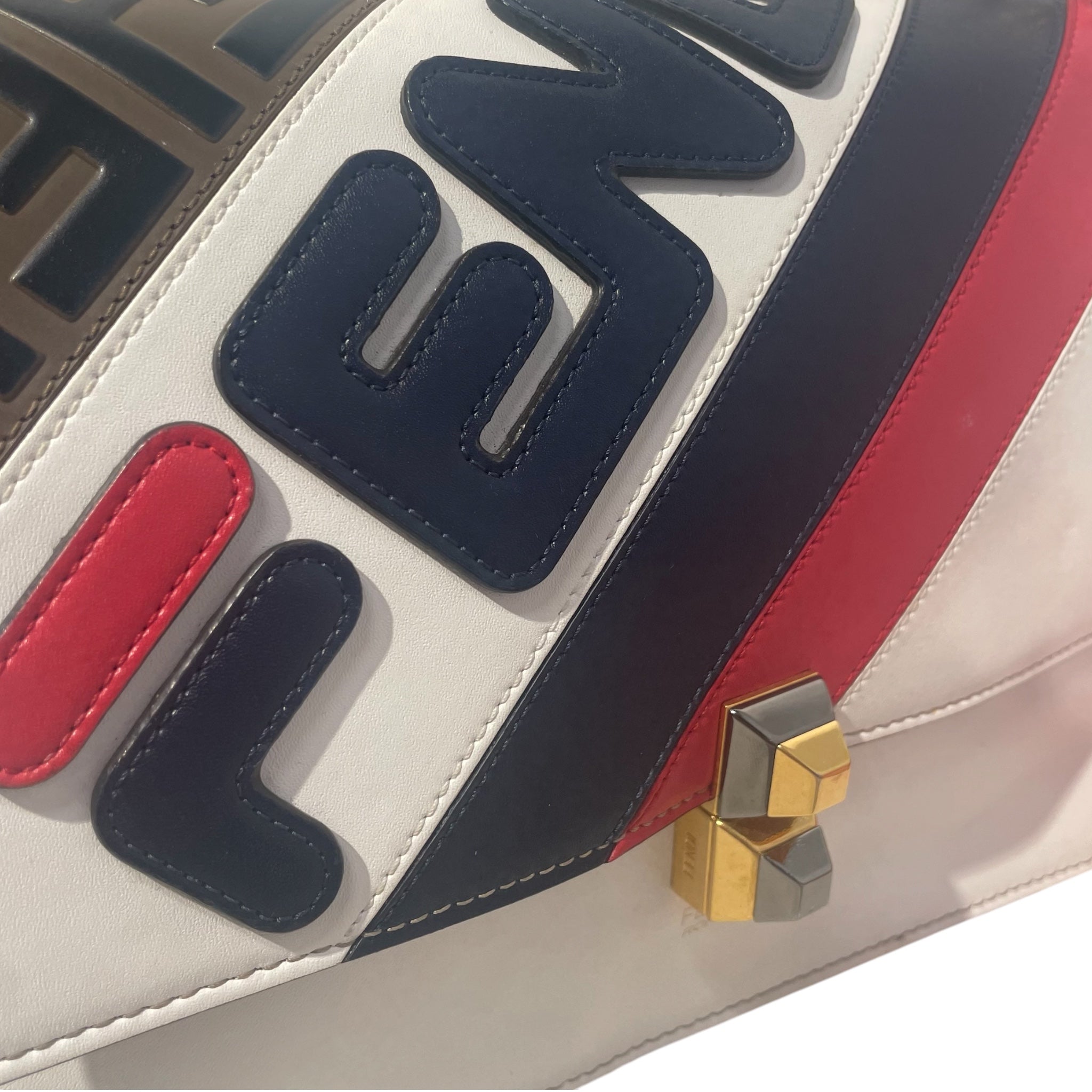 FENDI/Cross Body Bag/Monogram/Leather/BLU/Fendi Mania Bag view 7