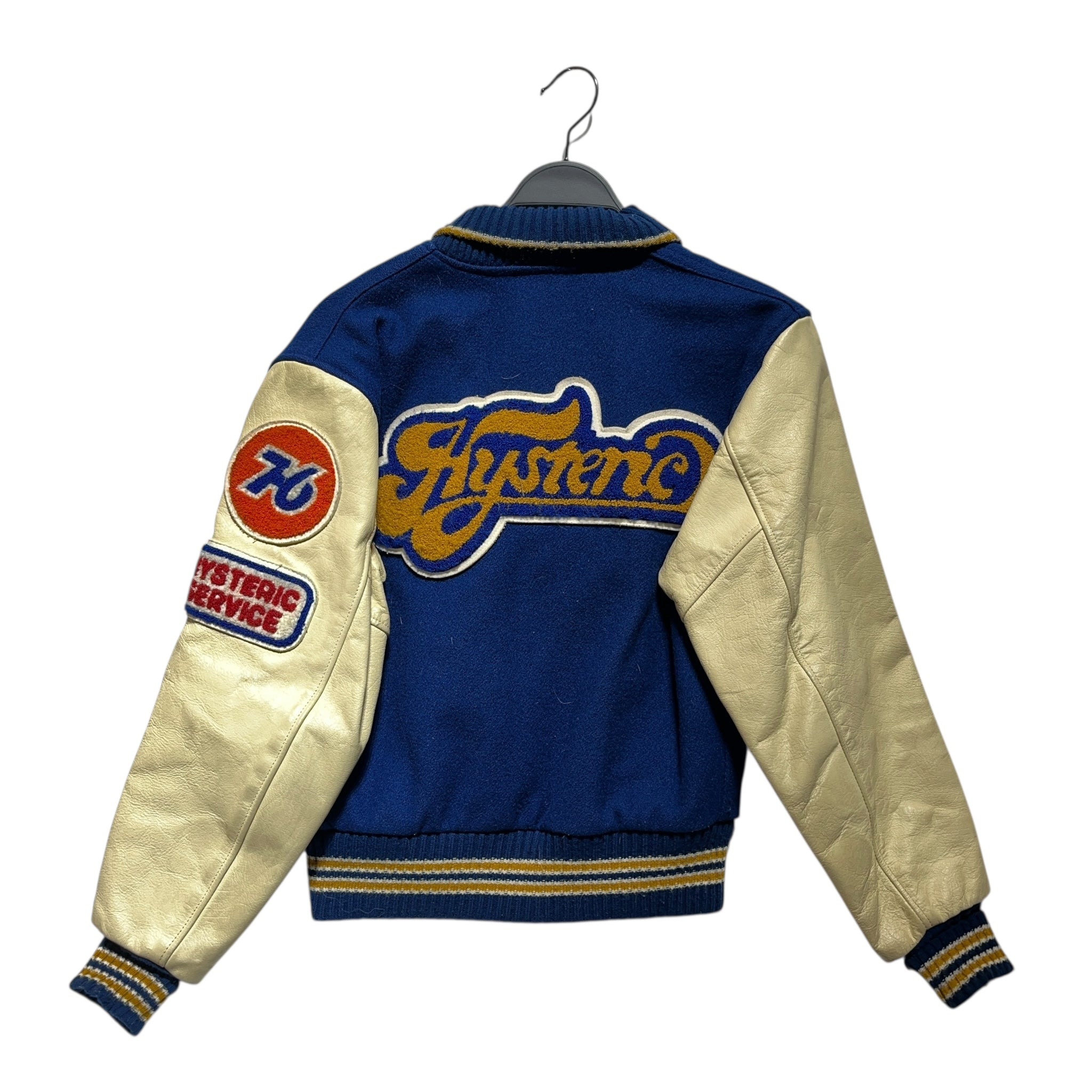 HYSTERIC GLAMOUR/Baseball Jkt/34/Wool/BLU/90s 666 Varsity Jacket view 2