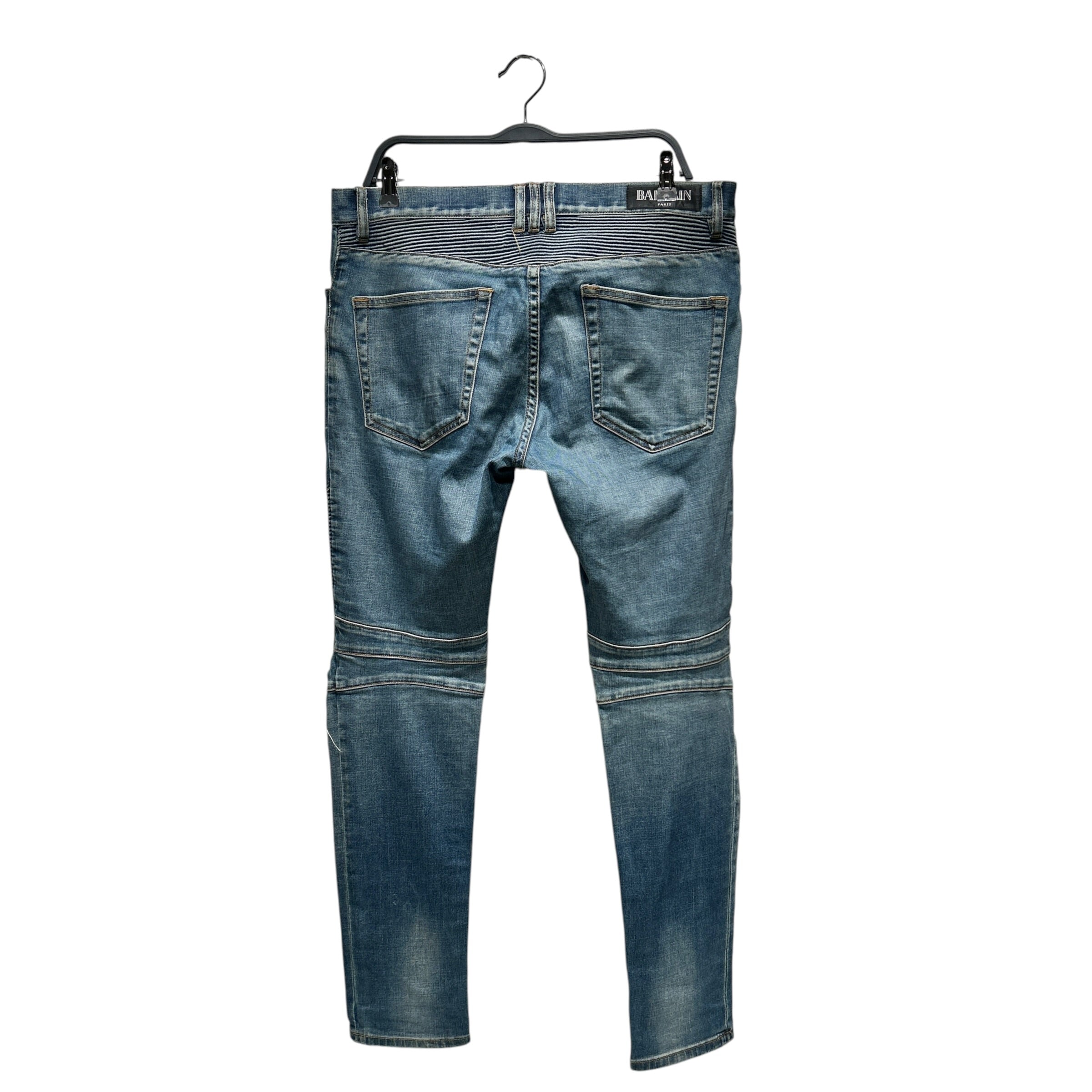 BALMAIN/Skinny Pants/34/Denim/BLU/MOTO DENIM view 2