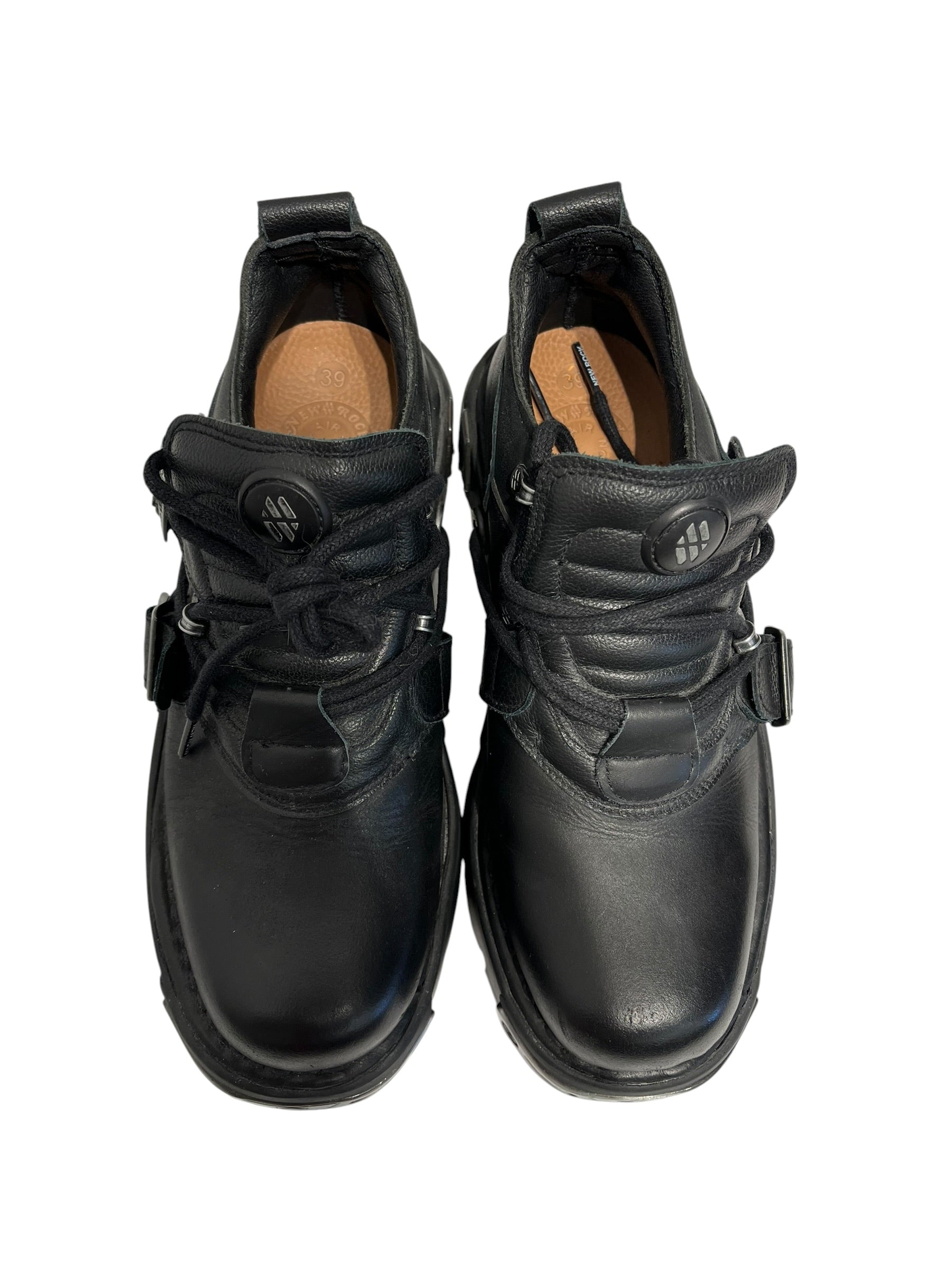 NEW ROCK/Low-Sneakers/EU 39/Leather/BLK/RABANNE DERBY view 4