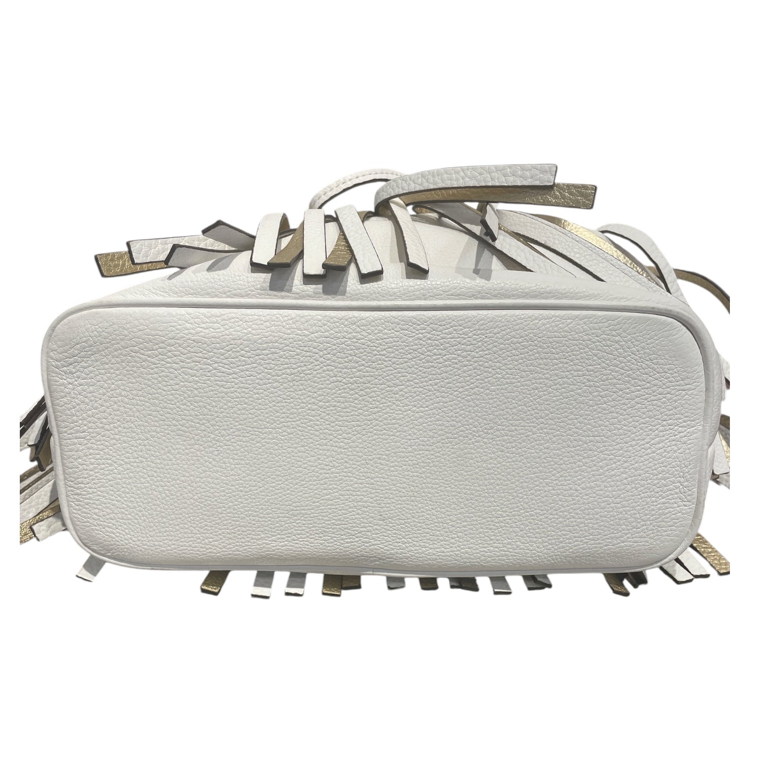 MICHAEL KORS/Hand Bag/Leather/WHT/White Christie Fringe Bag view 5