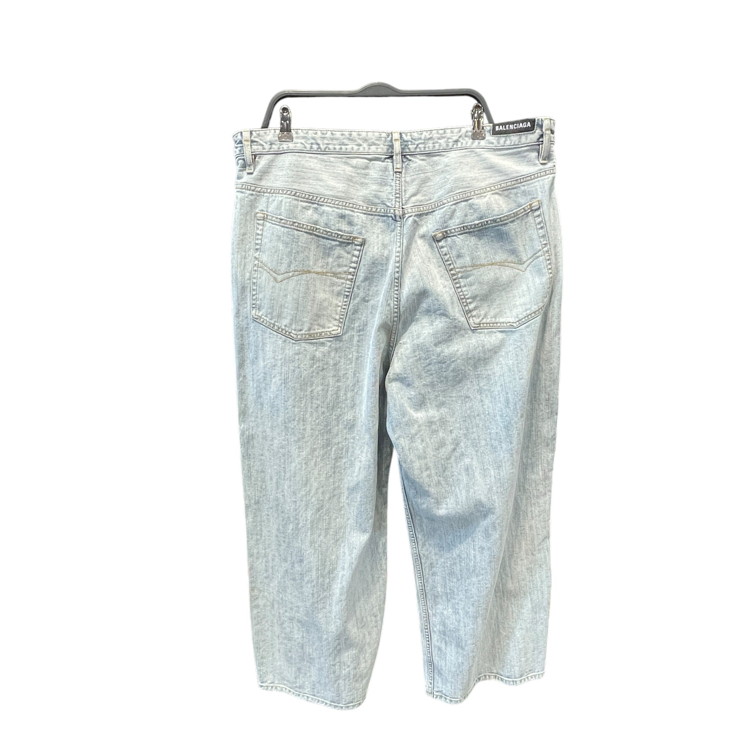 BALENCIAGA/Pants/L/Cotton/BLU/Drawstring Denim view 2