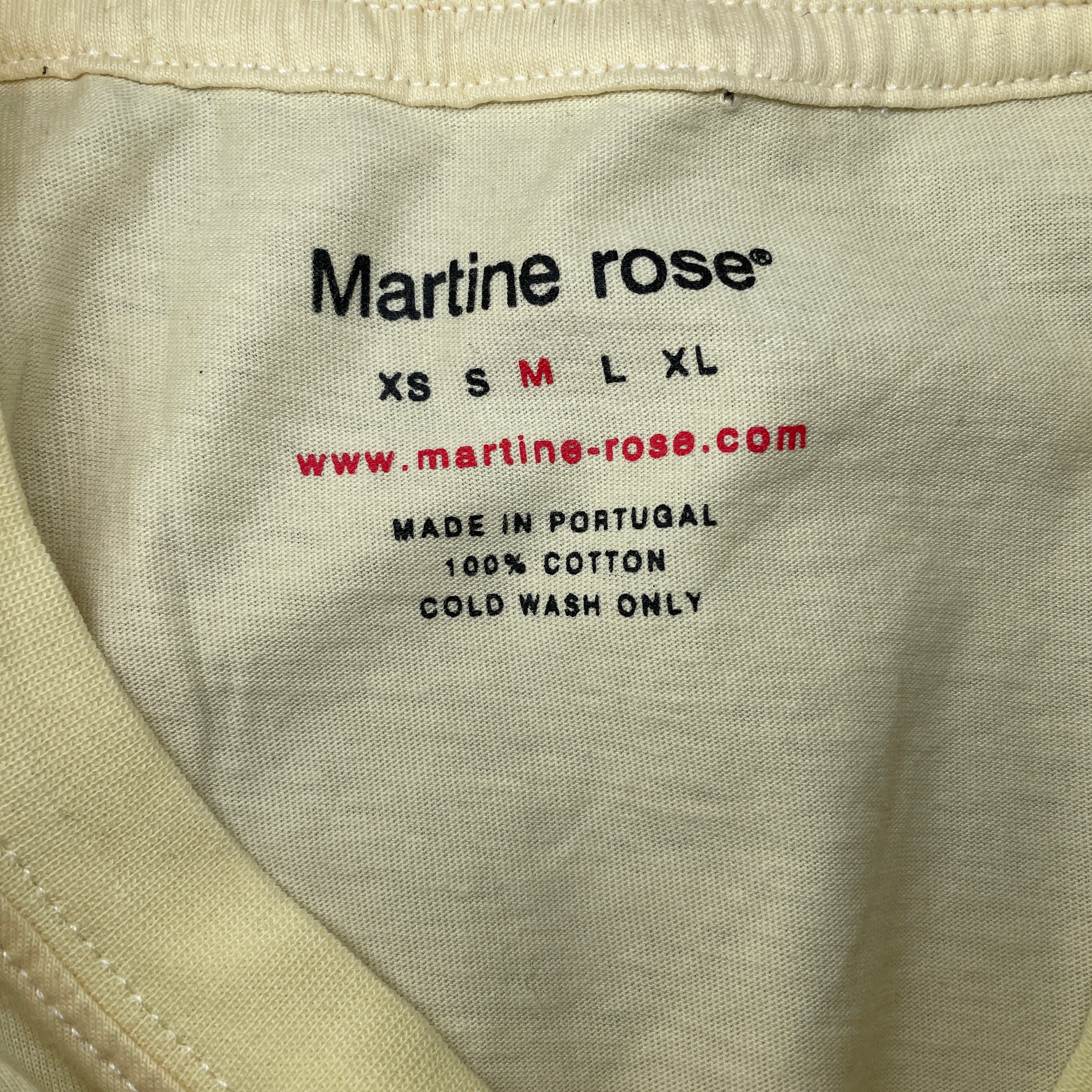 MARTINE ROSE/T-Shirt/M/Cotton/YEL/Graphic/EAGER BEAVER HAND PUPPET view 3