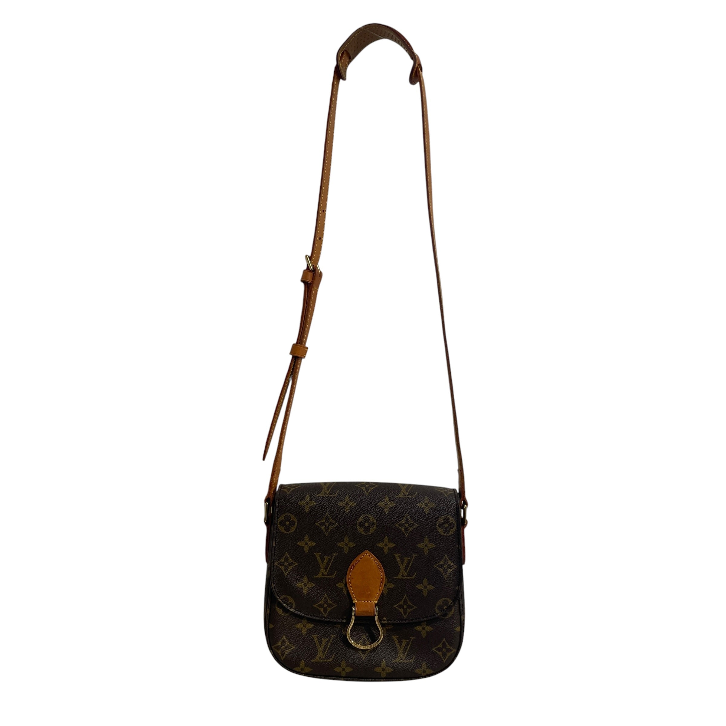 LOUIS VUITTON/Cross Body Bag/Monogram/Leather/BRW/Dauphine MM Gold-Tone LV Lock view 1