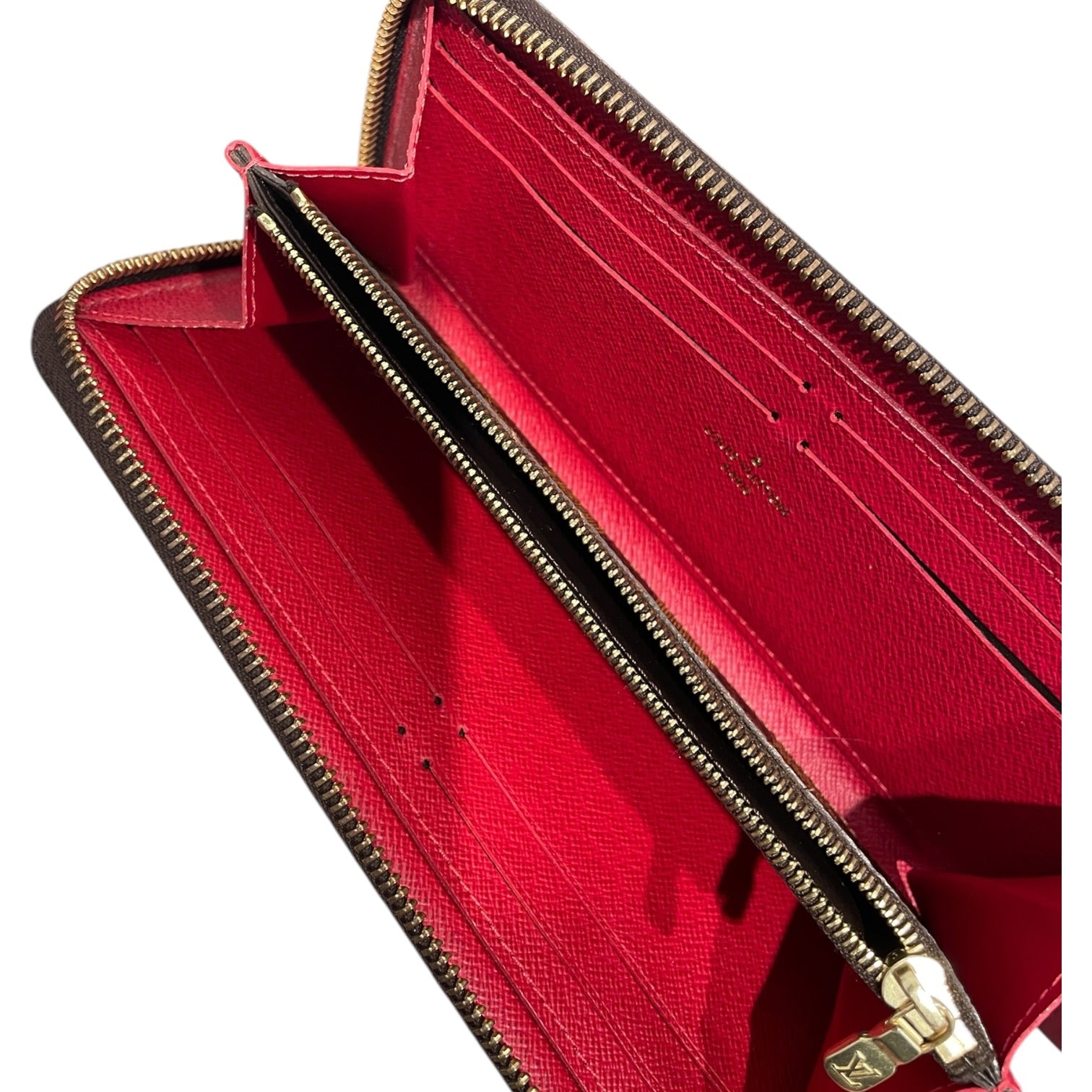 LOUIS VUITTON/Trifold Wallet/Leather/BRW/L's/Damier Ebene Clemence view 4