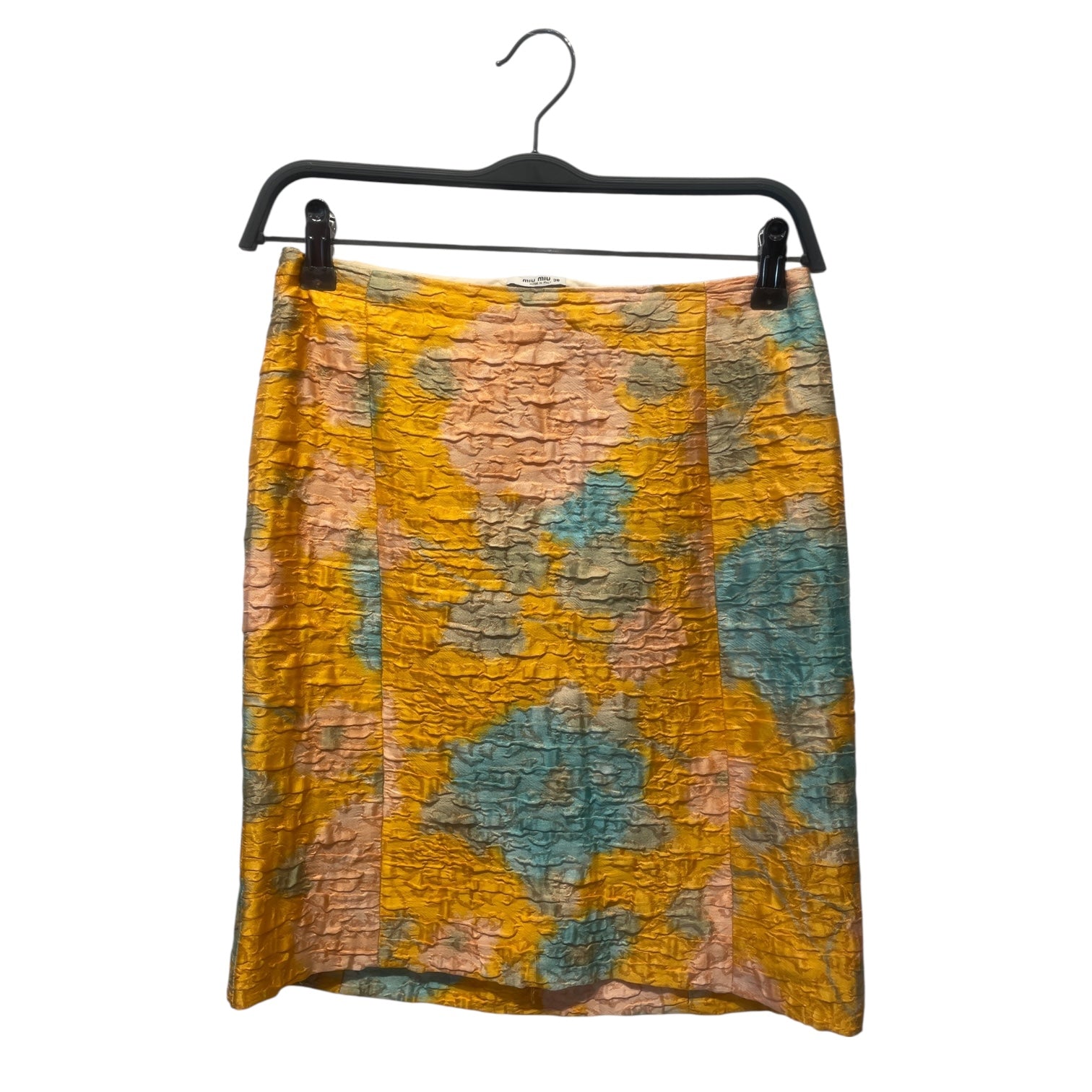 MIU MIU/Skirt/38/All Over Print/Cotton/ORN/Midi Length/BLUE PATTERN view 1