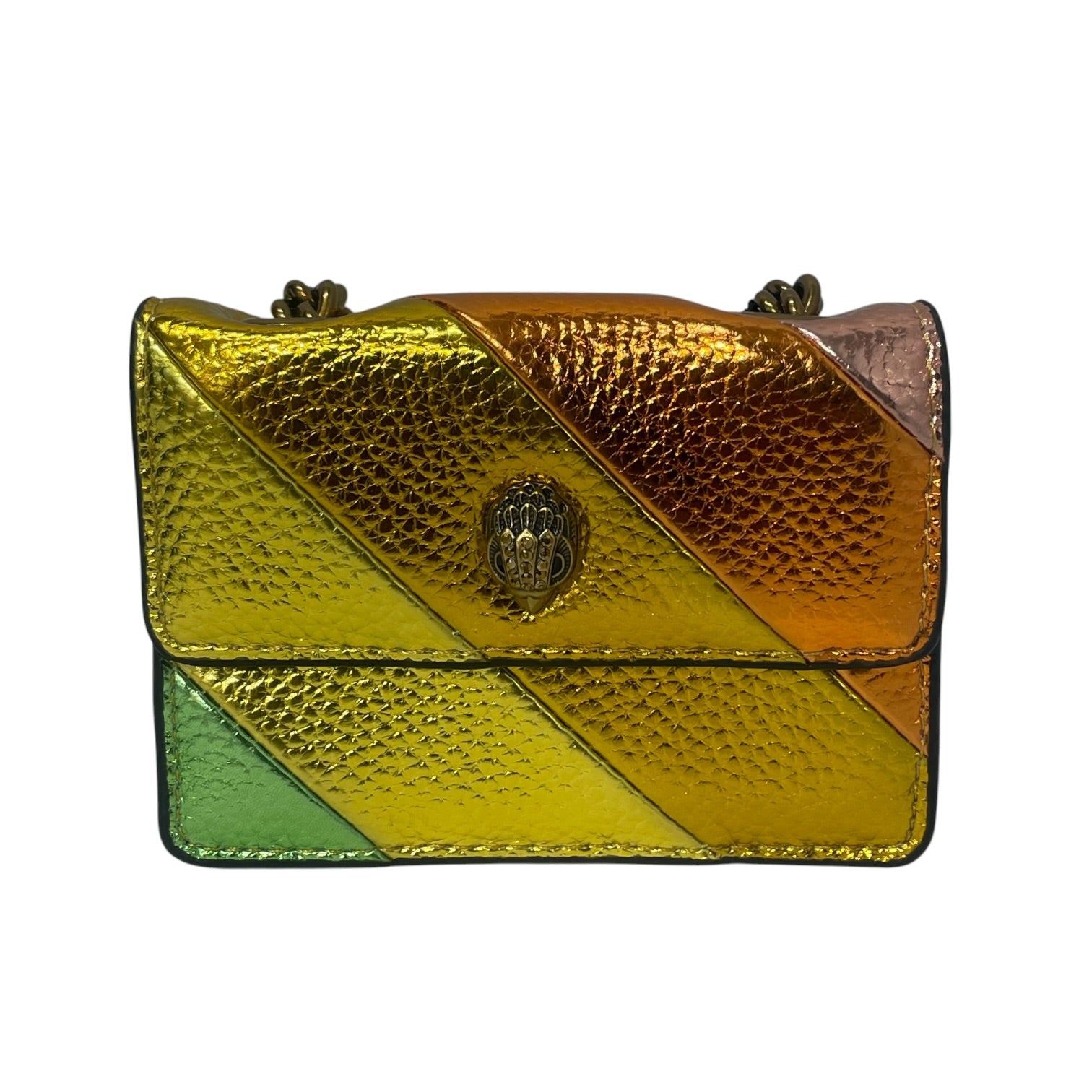 Kurt Geiger/Cross Body Bag/Stripe/Leather/MLT/micro kensington rainbow view 1