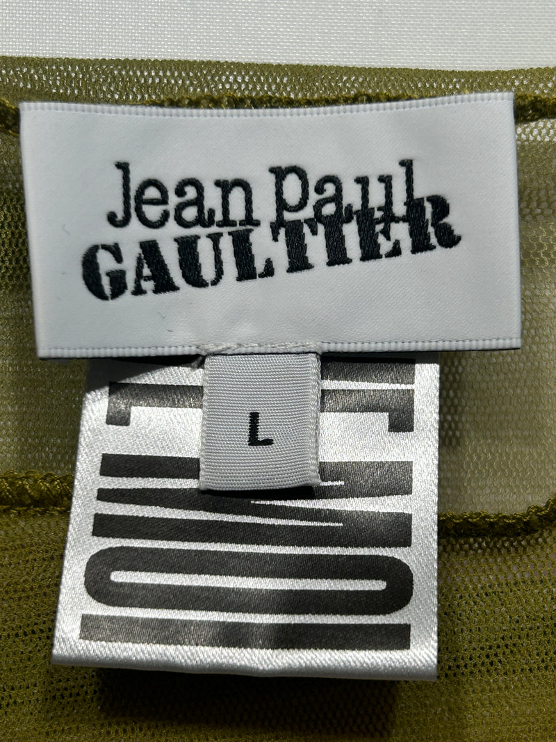 Jean Paul Gaultier/LS T-Shirt/L/Nylon/GRN/