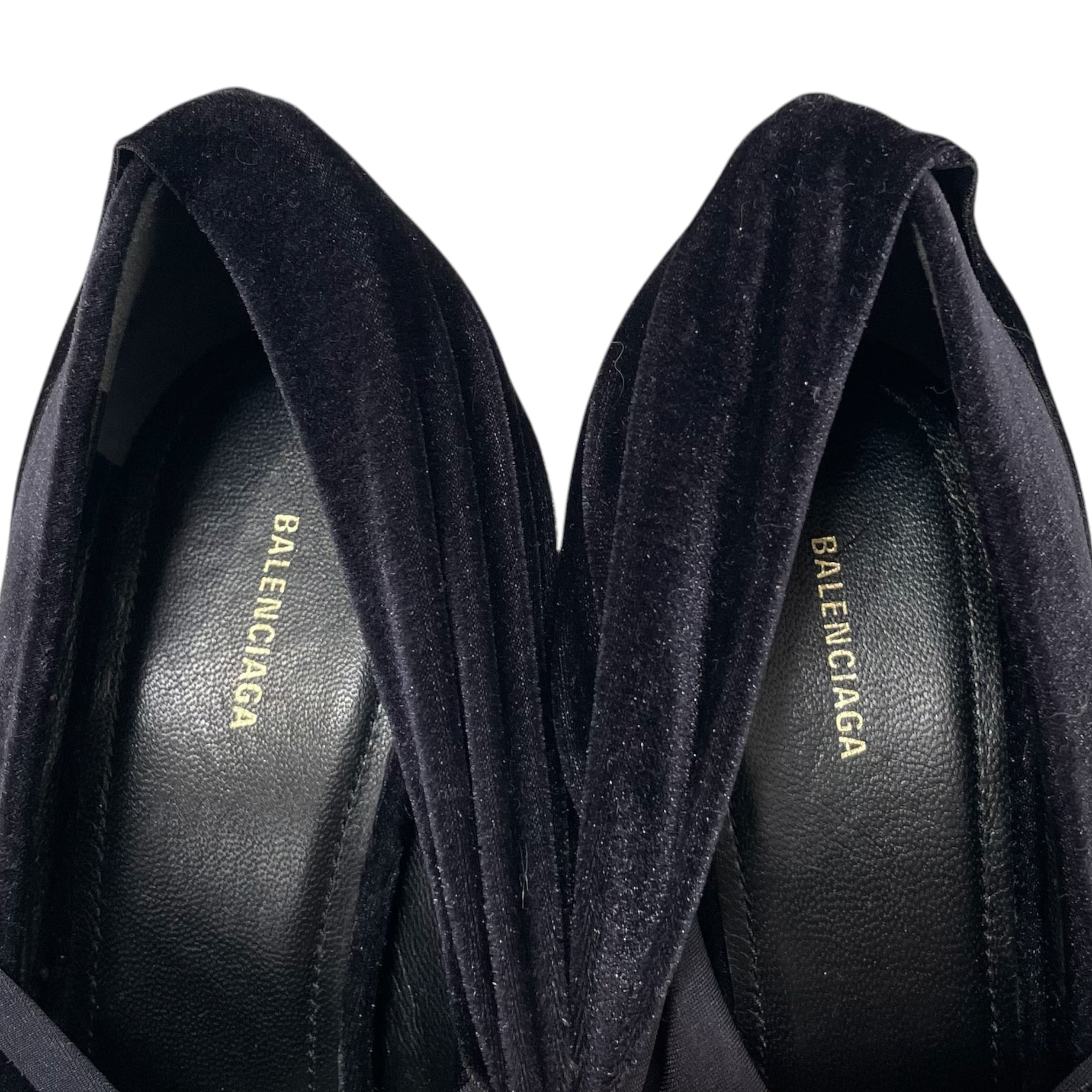 BALENCIAGA/Heels/EU 38/BLK/VELVET KNIFE PUMPS view 3