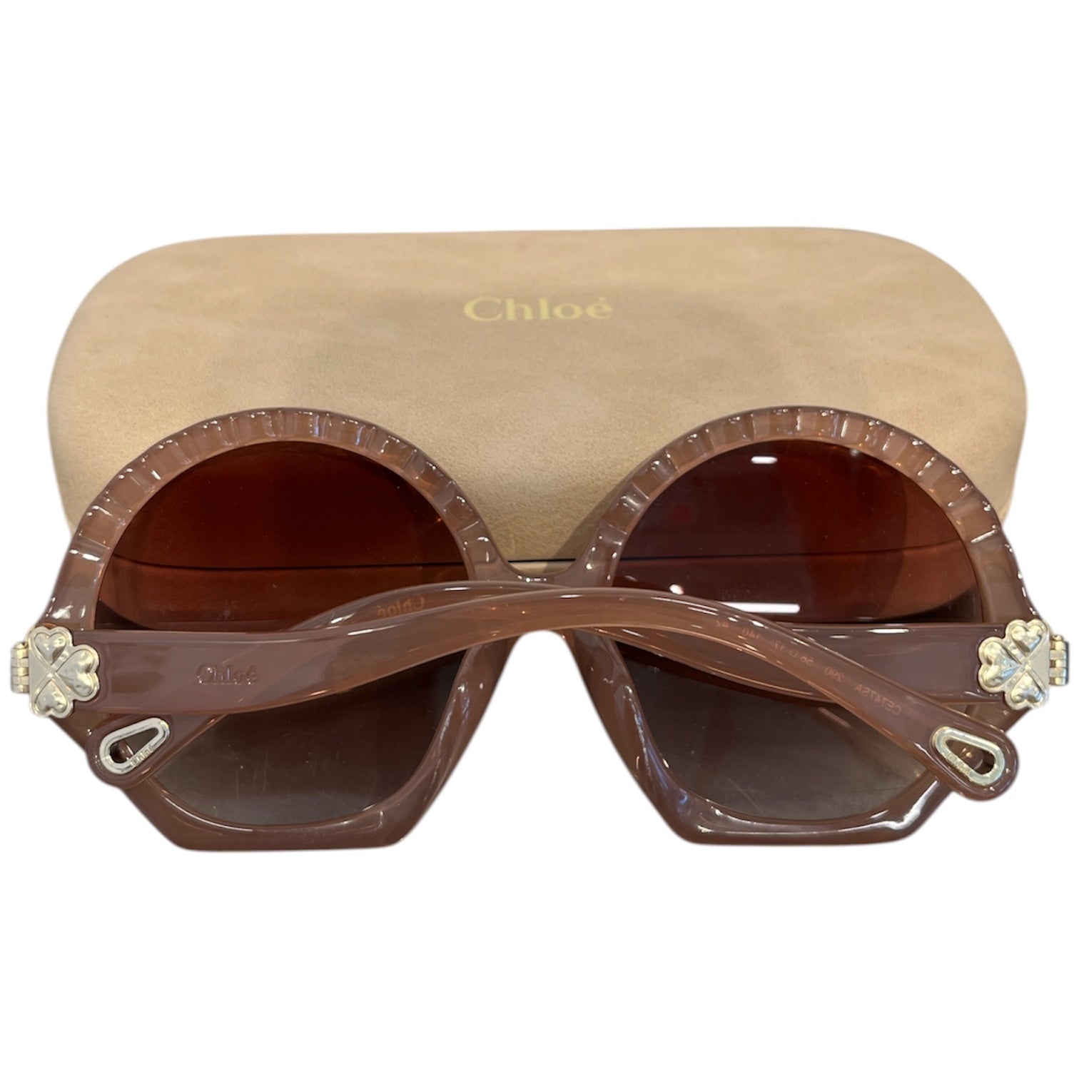 Chloe/Sunglasses/Plastic/PNK/round flower sunglasses view 2