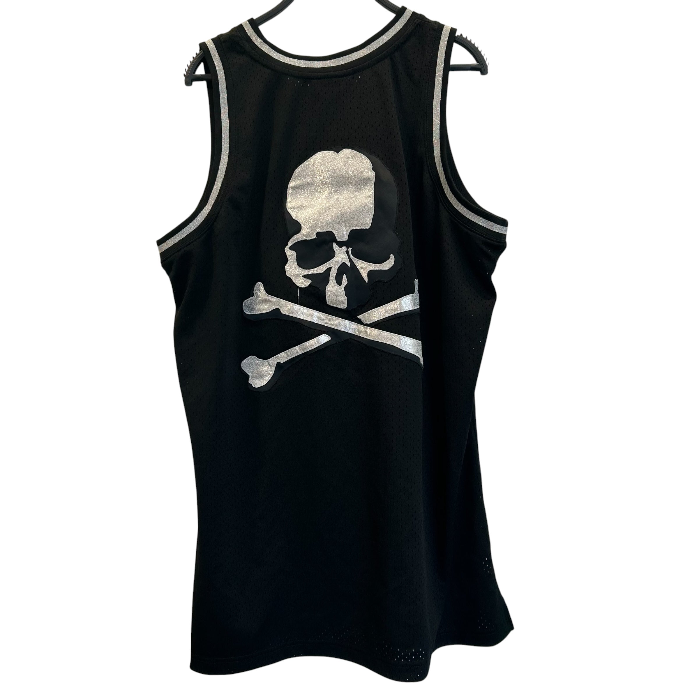 mastermind JAPAN/mitchell&ness/Tank Top/XL/Nylon/BLK/Skull Croos view 2