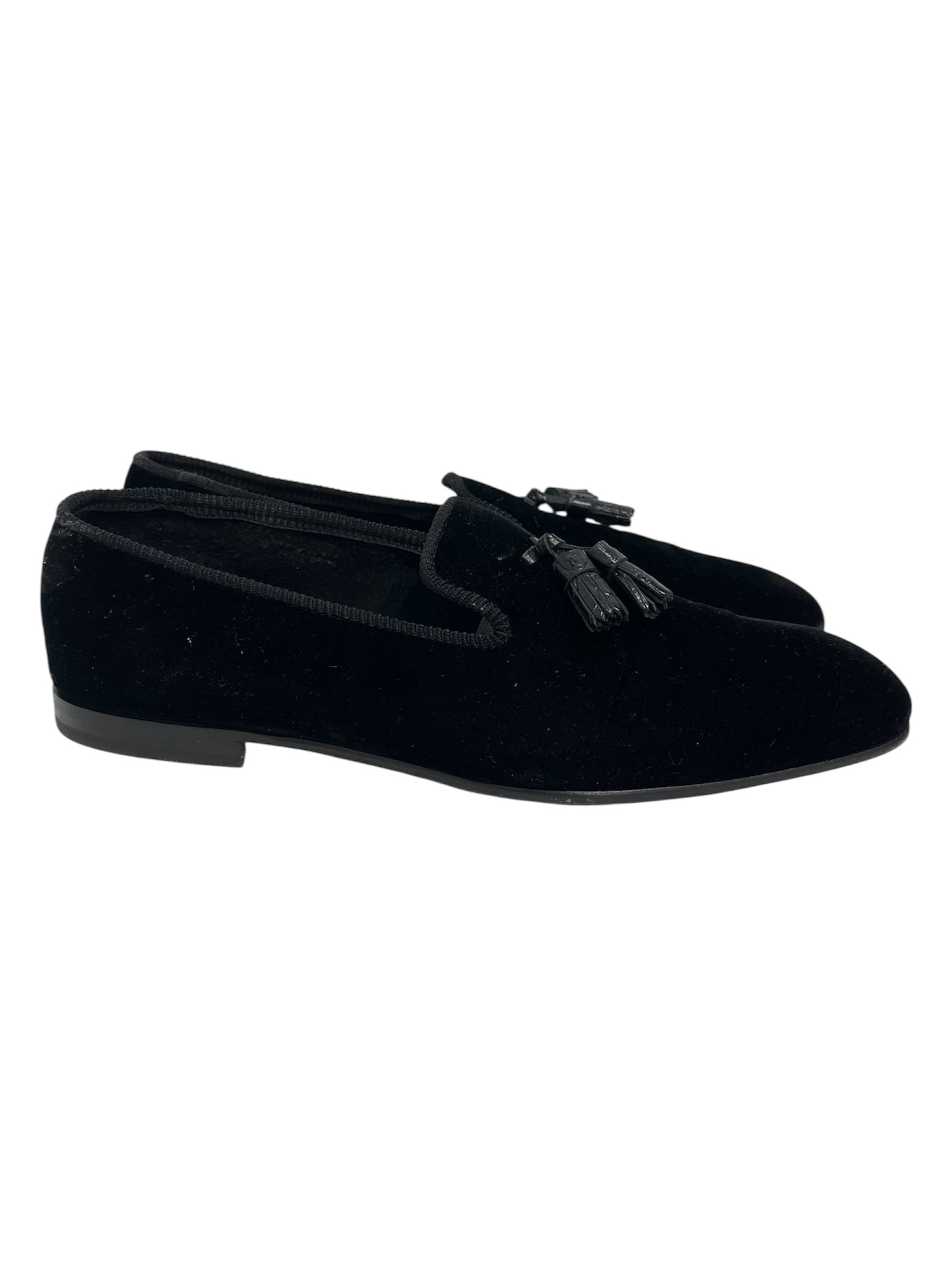 TOM FORD/Loafers/US 11/BLK/VELVET TASSEL BELGIAN view 3