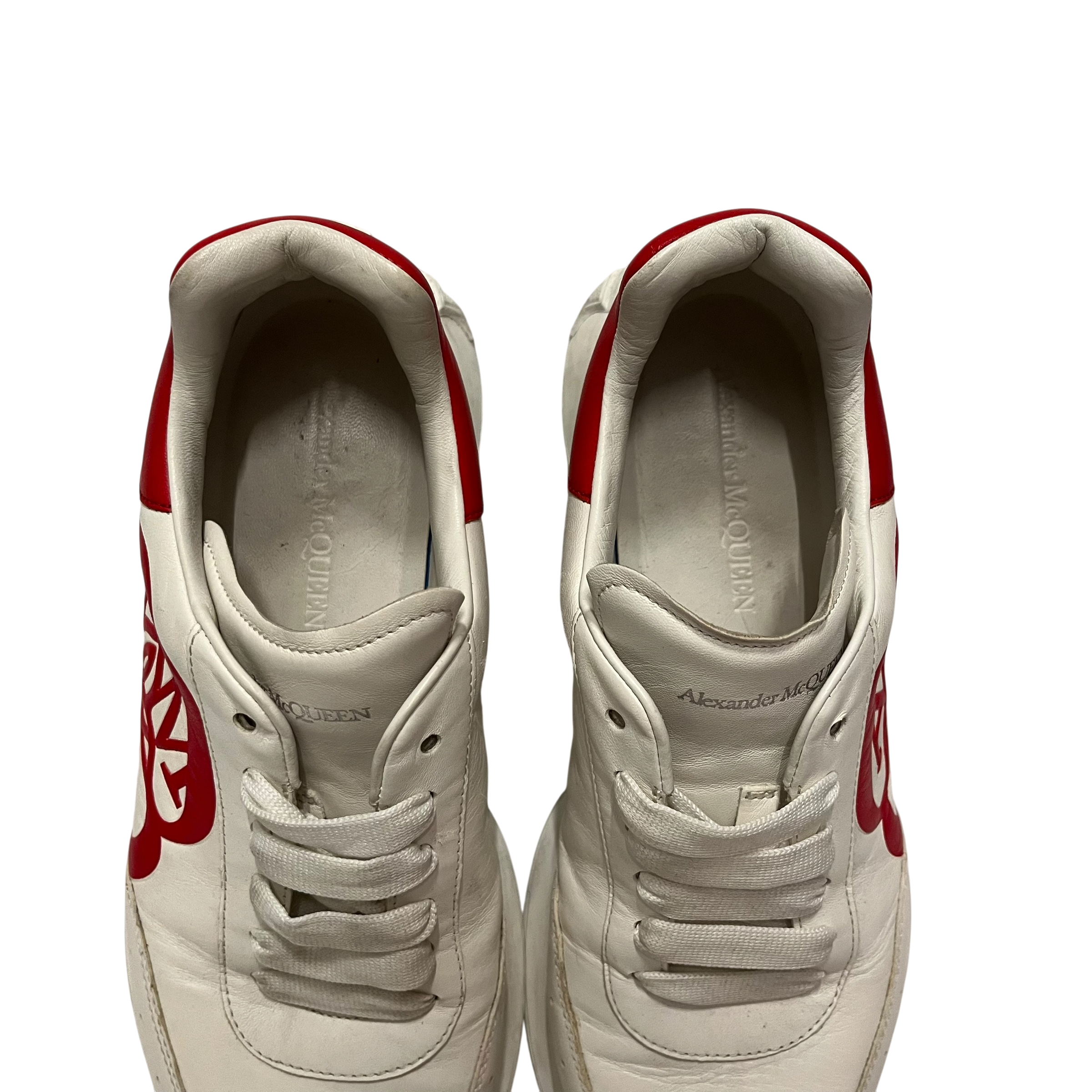 Alexander McQueen/Low-Sneakers/EU 43/Leather/WHT/SPRINT RUNNER LUST RED view 4