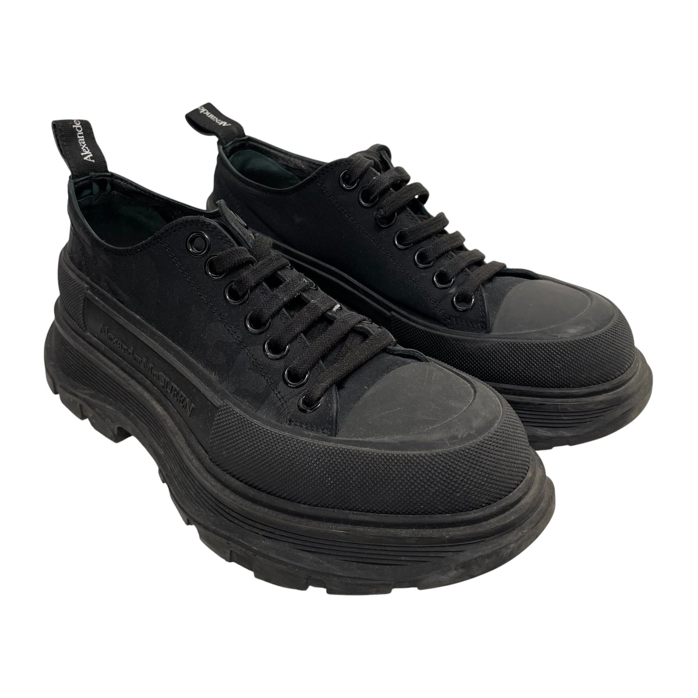 Alexander McQueen/Low-Sneakers/US 7.5/BLK/TREAD SLICK "MCQUEEN" view 1