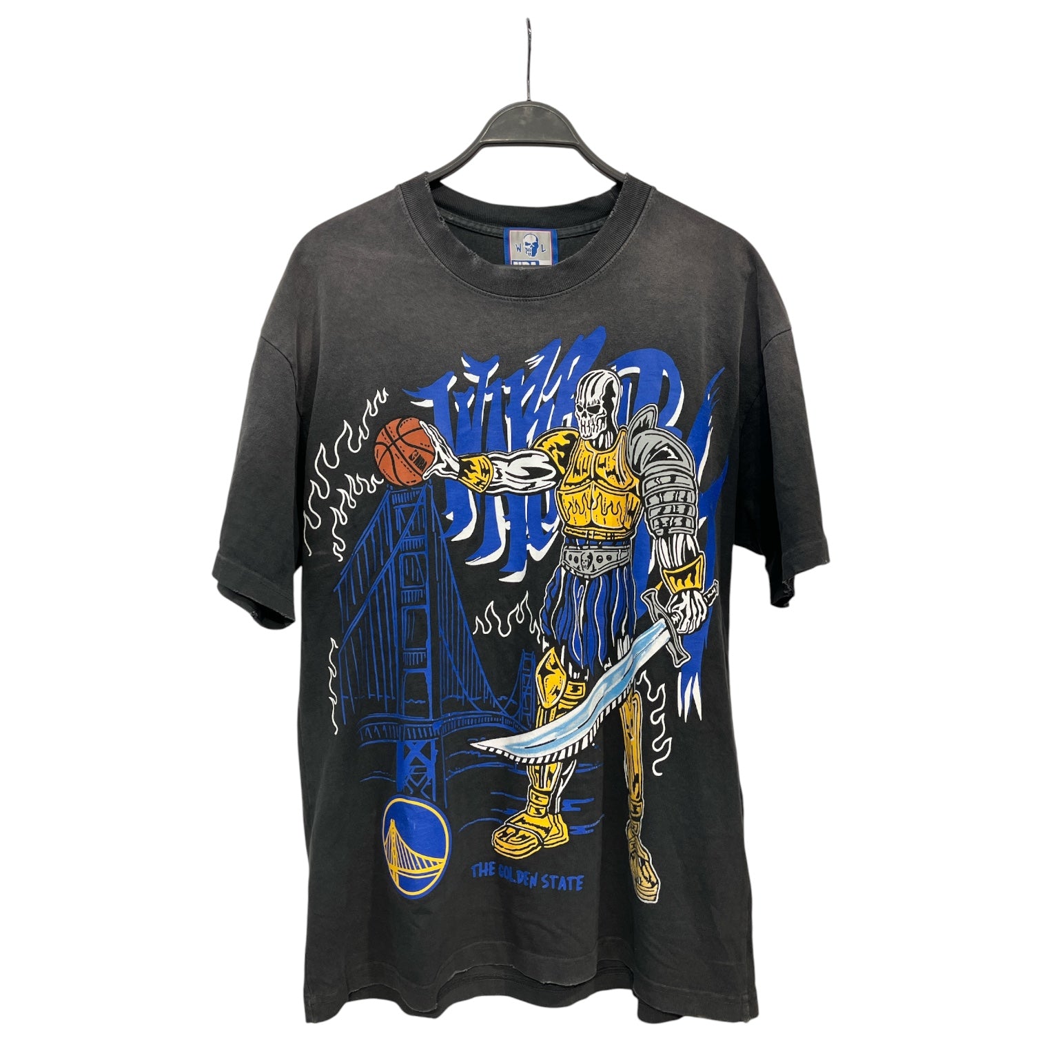 WARREN LOTAS/T-Shirt/L/Cotton/BLK/warriors nba collab tee view 1