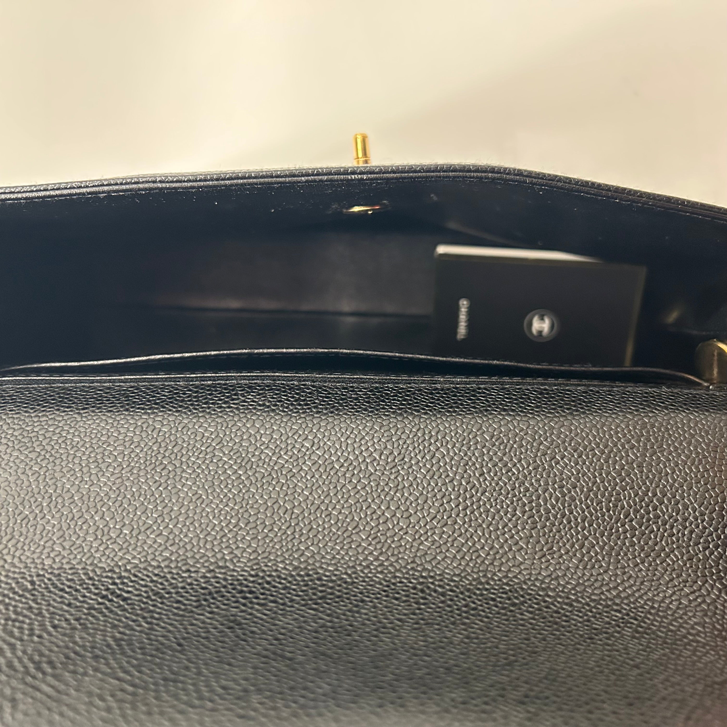 CHANEL/Bag/Leather/BLK/Caviar Kelly view 4