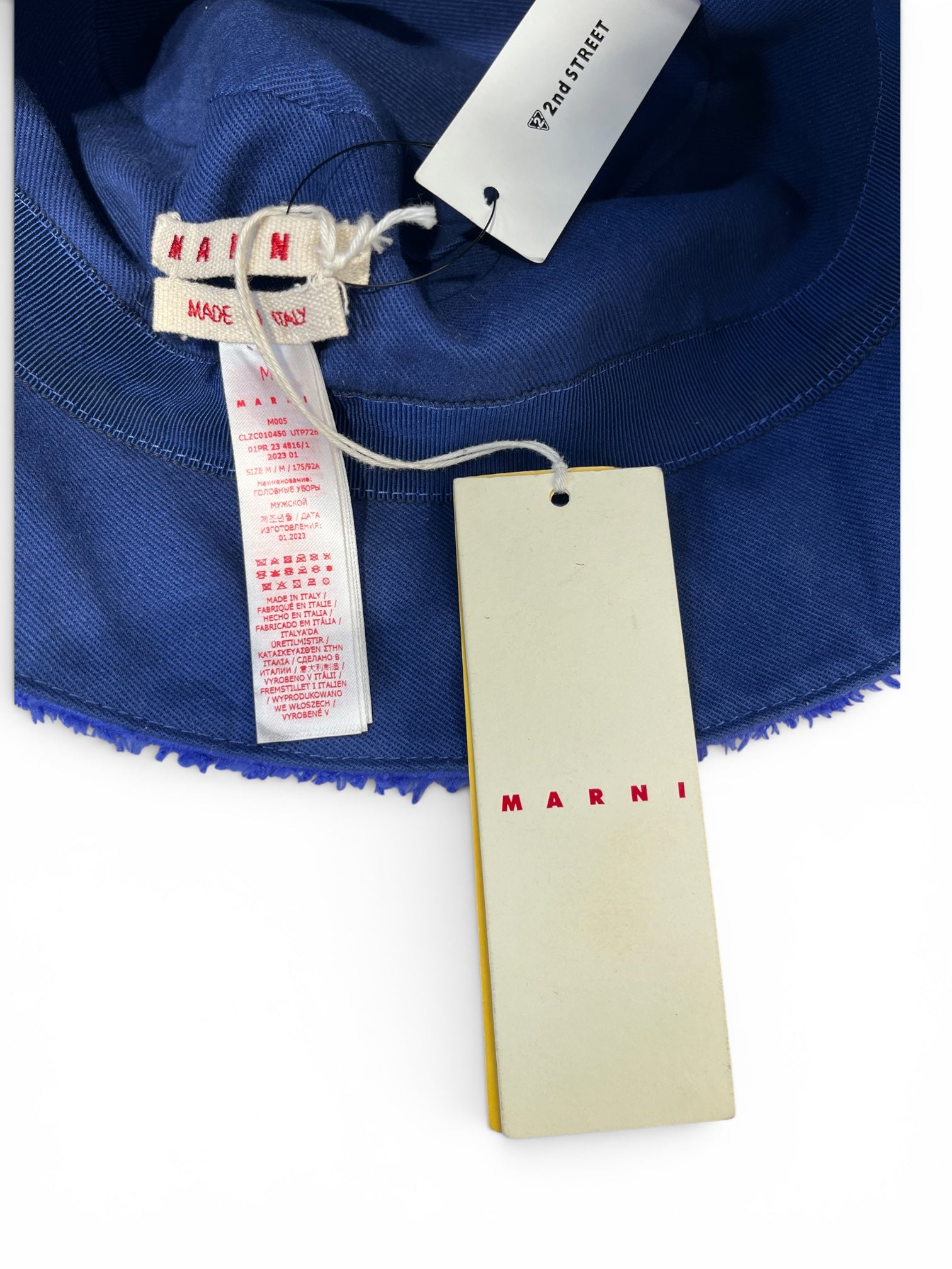 MARNI/Bucket Hat/OS/Polyester/BLU/FUZZY view 3