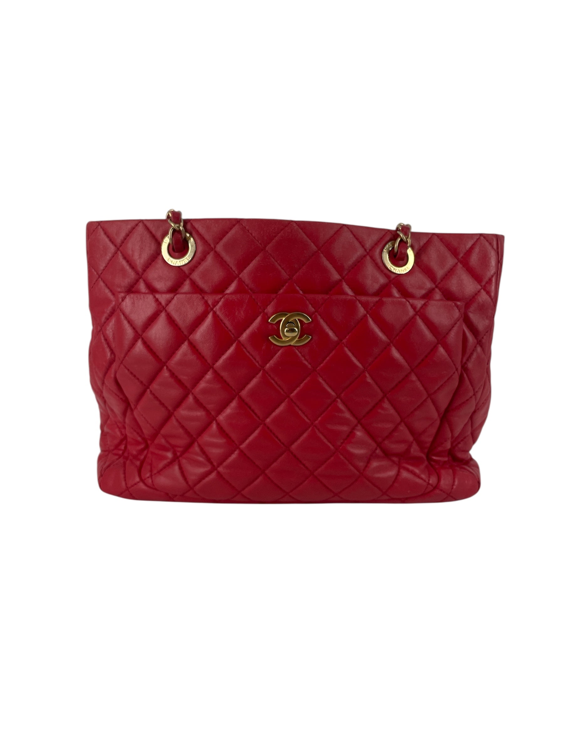 CHANEL/Hand Bag/Leather/RED/18857547 view 1
