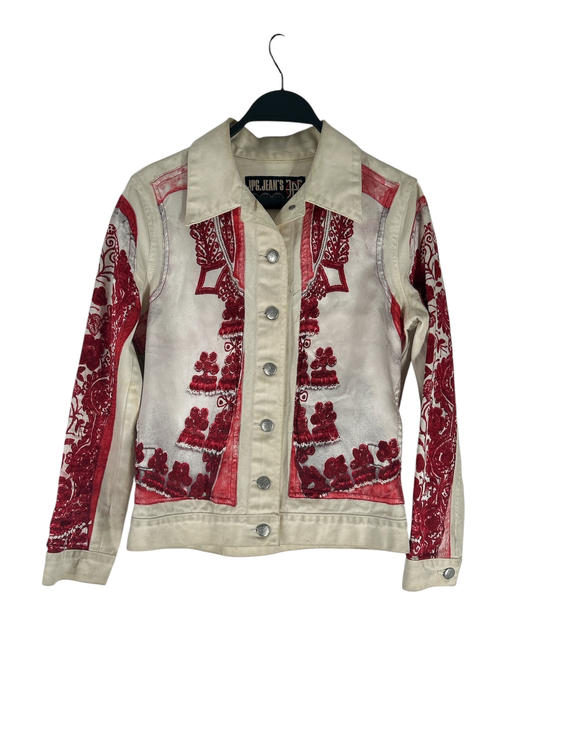 Jean Paul Gaultier/Jacket/Cotton/RED/optical/flamenco jacket view 1