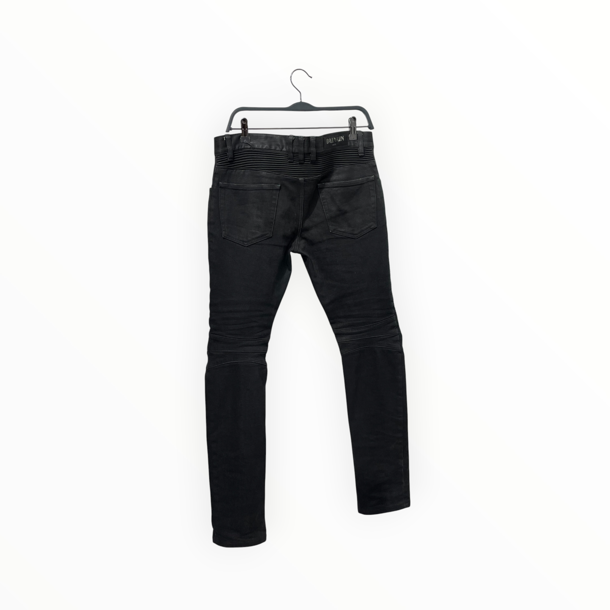 BALMAIN/Skinny Pants/29/Denim/BLK/BIKER JEANS view 2