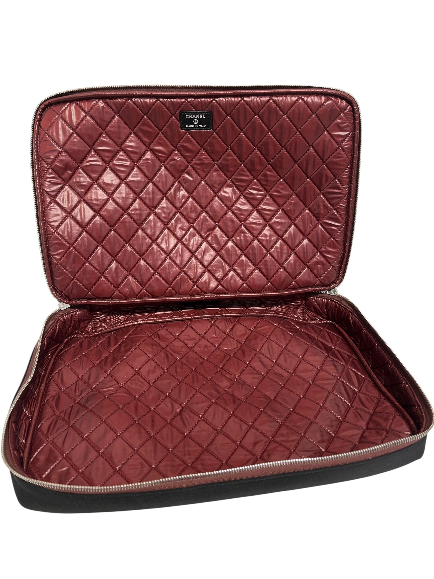 CHANEL/Briefcase/Cotton/BLK/quilted laptop case view 6