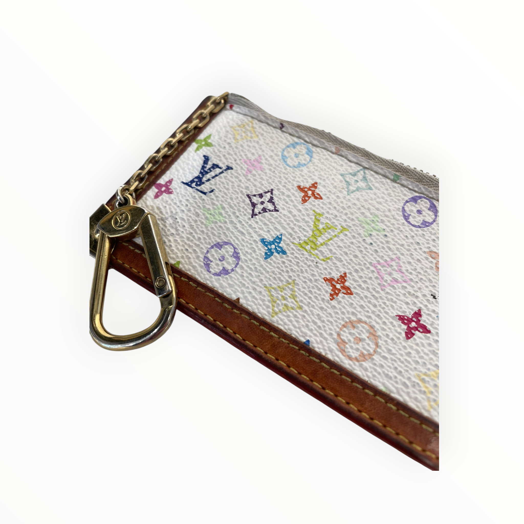 LOUIS VUITTON/Coin Wallet/Monogram/Leather/WHT/L's/MURAKAMI COLAB view 4