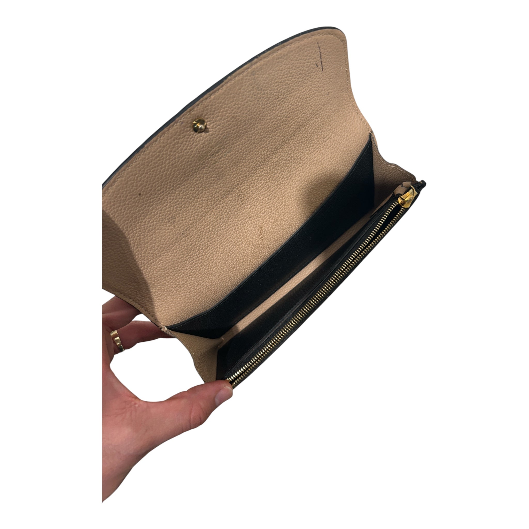LOUIS VUITTON/Long Wallet/Monogram/Leather/BLK/ view 3