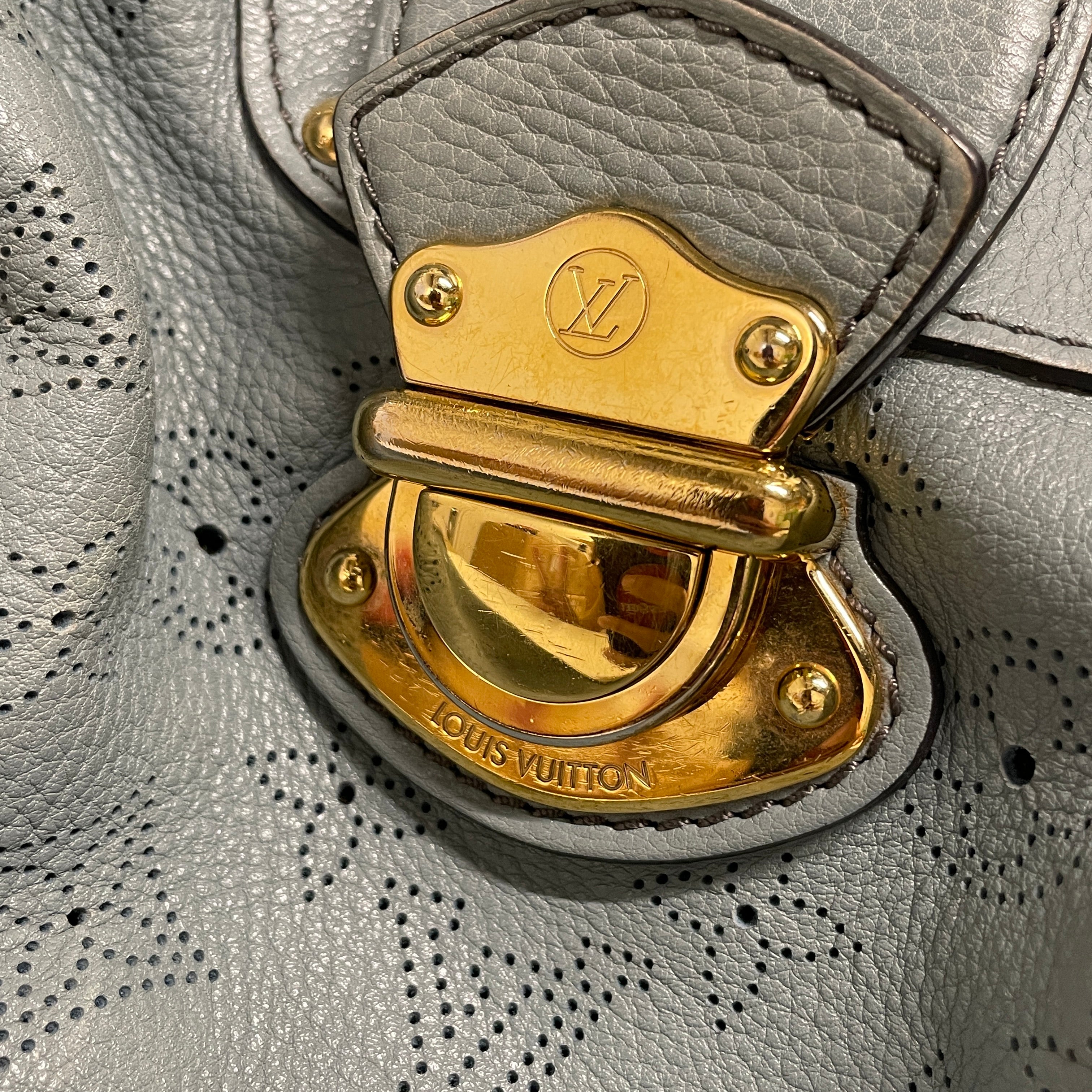 LOUIS VUITTON/Bag/Leather/BLU/GOLD ACCENT view 5