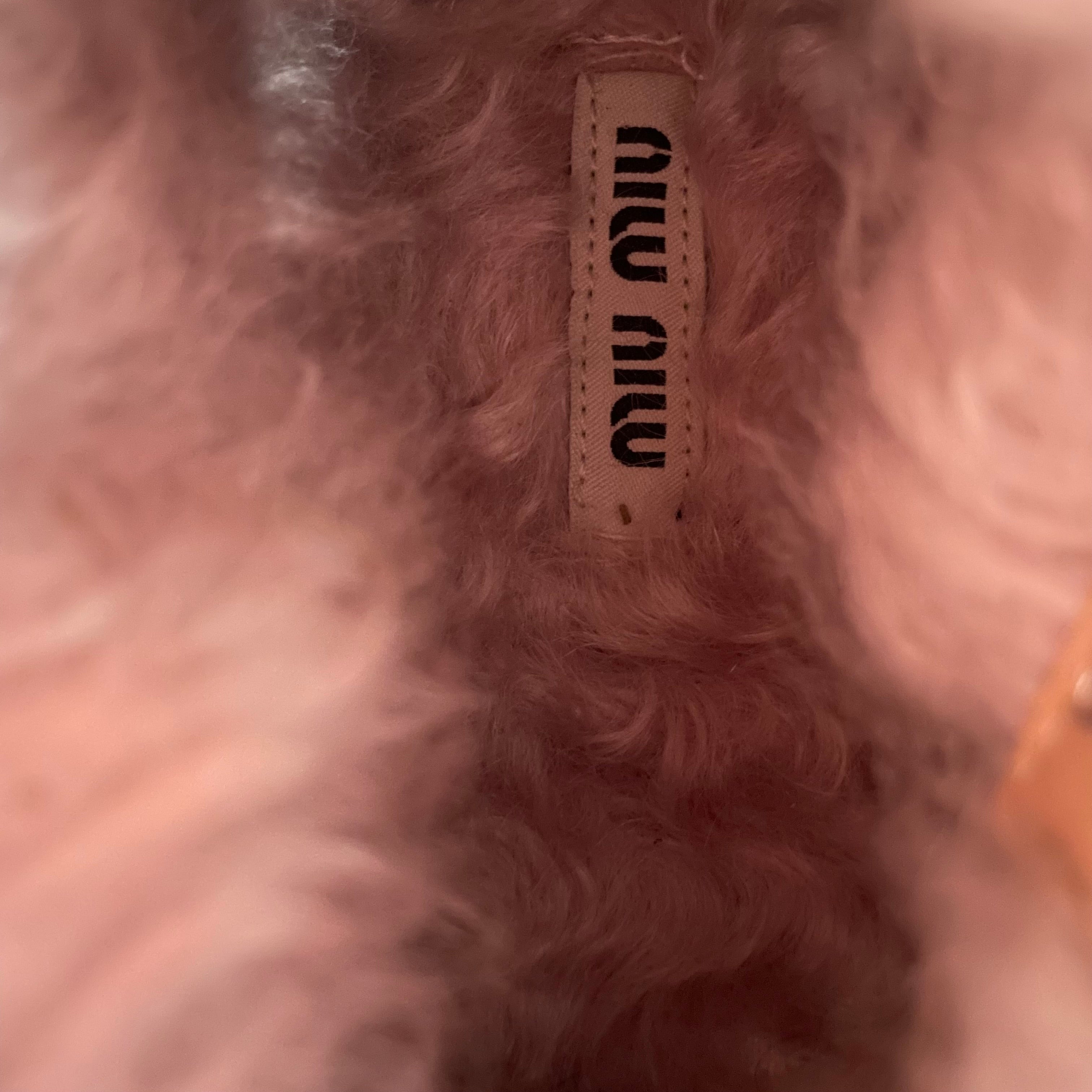 MIU MIU/Hi-Sneakers/EU 36/Fake Fur/PNK/PNK FUR PLATFORM SNEAKER view 5