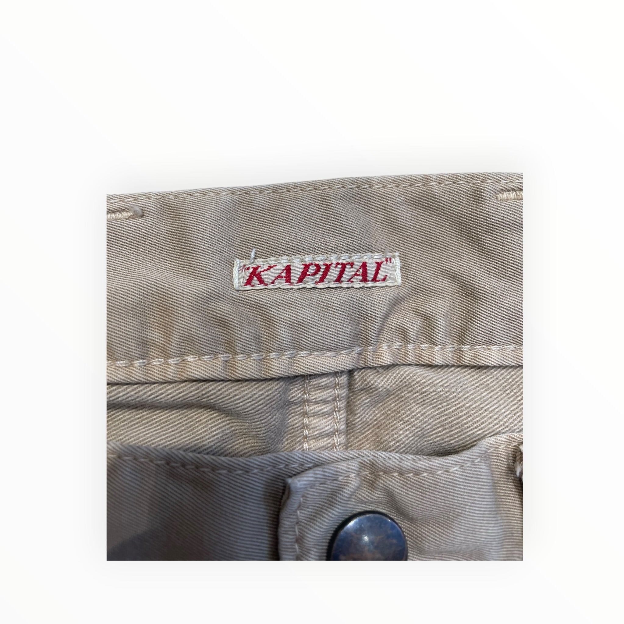 KAPITAL/Straight Pants/3/Cotton/BEG/Spiral Back Panels view 3