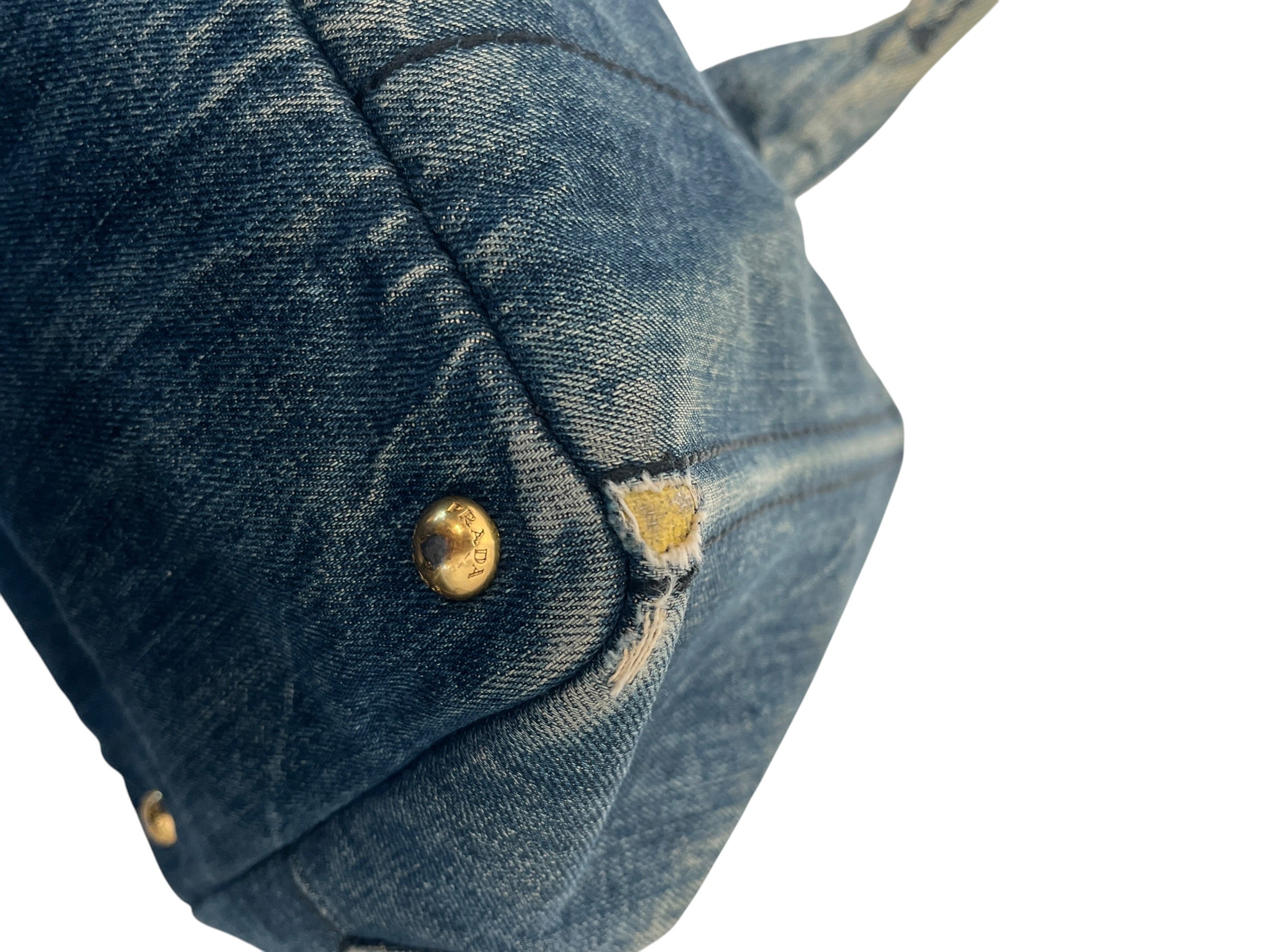PRADA/Hand Bag/Cotton/IDG/Soft Denim Bag view 8