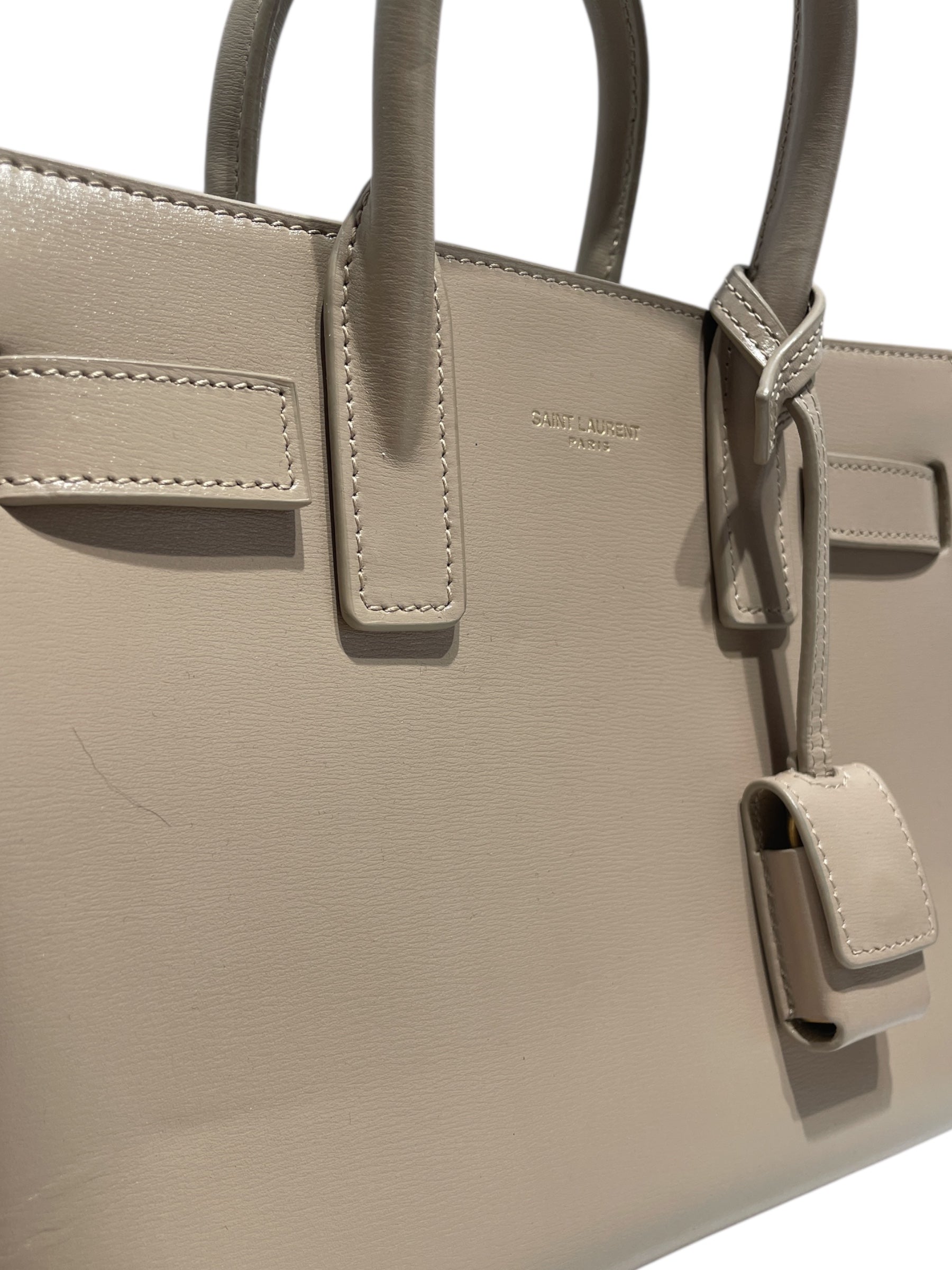 SAINT LAURENT/Hand Bag/Leather/BEG/Sac De Jour view 6