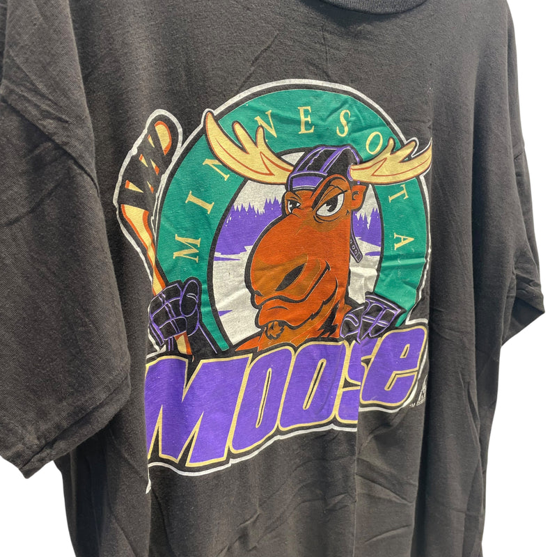 Vintage/T-Shirt/XL/Cotton/BLK/Graphic/MINNESOTA MOOSE