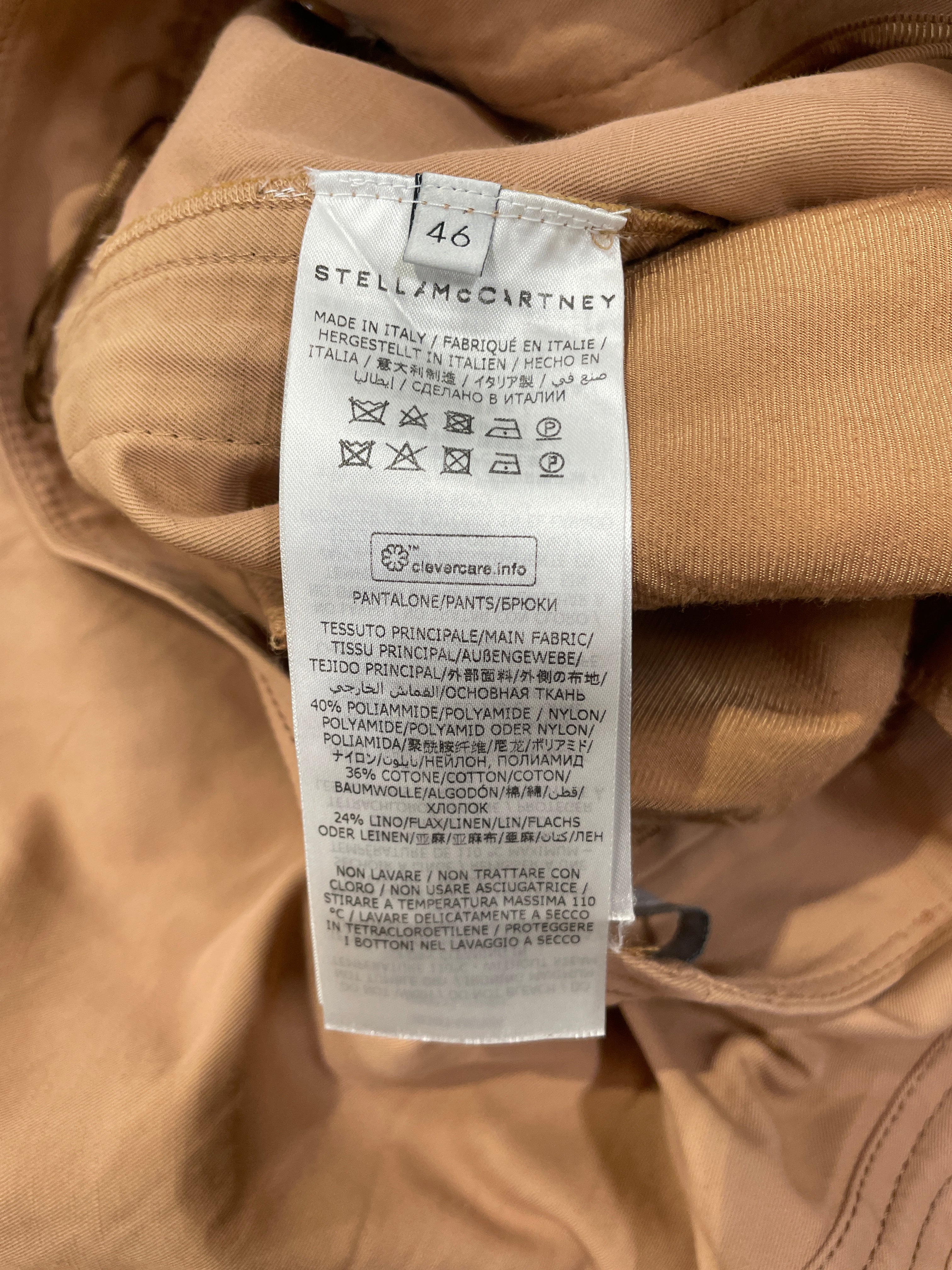 STELLAMcCARTNEY/Bottoms/46/Nylon/BEG/PLEATED TWILL TAPERED PANTS view 4