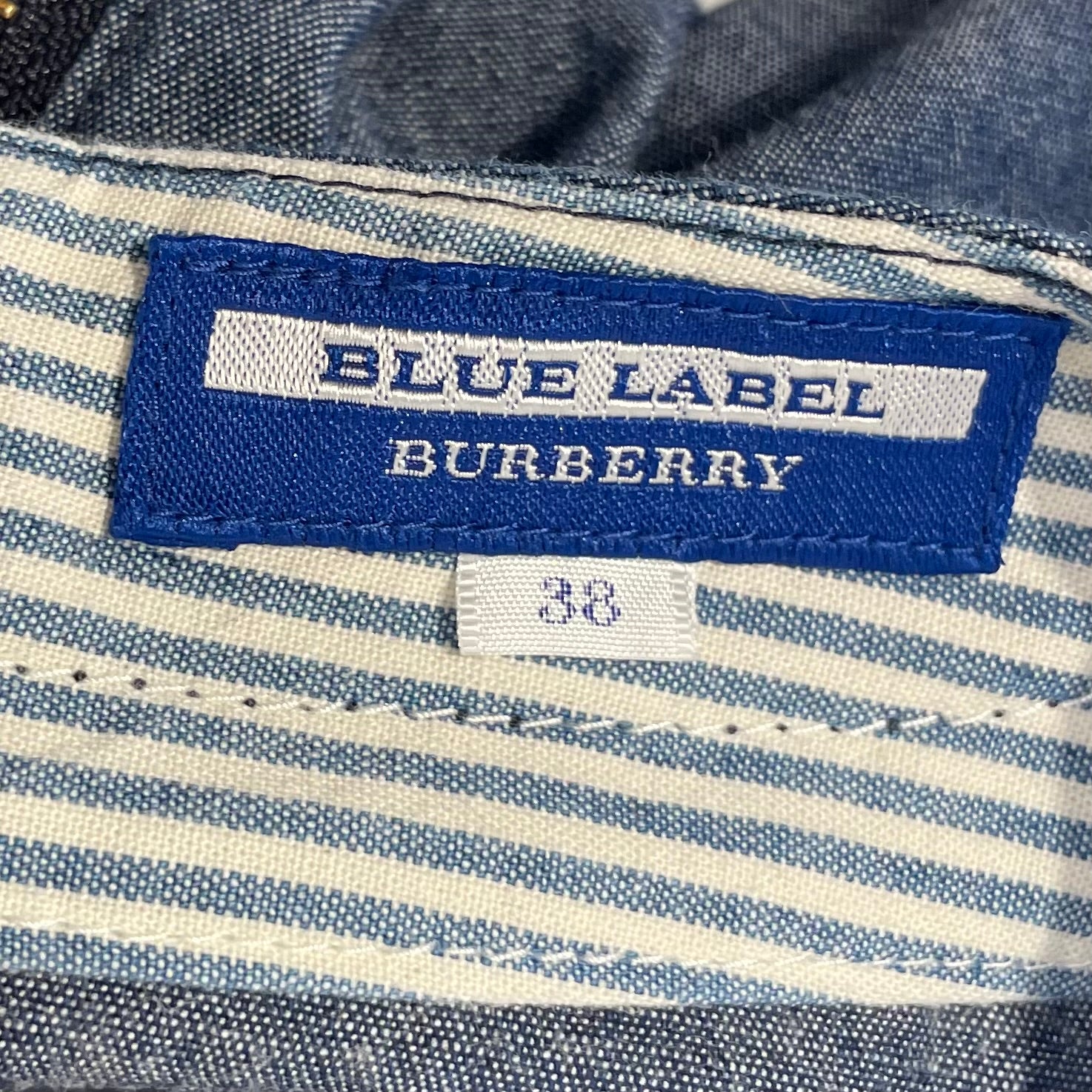 BURBERRY BLUE LABEL/Dress/38/Indigo/Cotton/ view 3