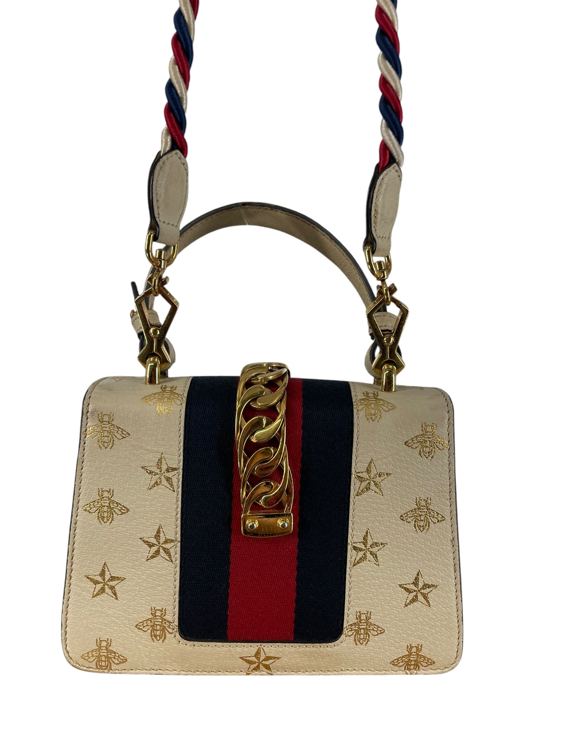 GUCCI/Cross Body Bag/All Over Print/Leather/CRM/SYLVIE BEE STAR PRINT 470270 4 view 8